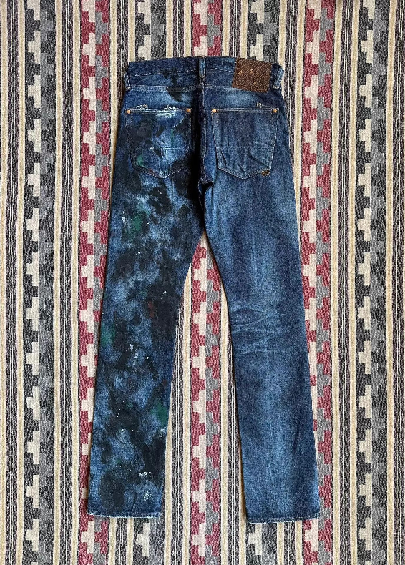 Prps Blue Denim Paint Splatter Distressed Jeans Size 28 Size US 28 / EU 44 - 2 Thumbnail
