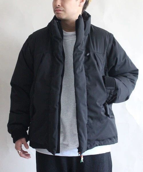 NANGA Black Puffer Jacket with High Collar Size US M / EU 48-50 / 2 - 8 Thumbnail