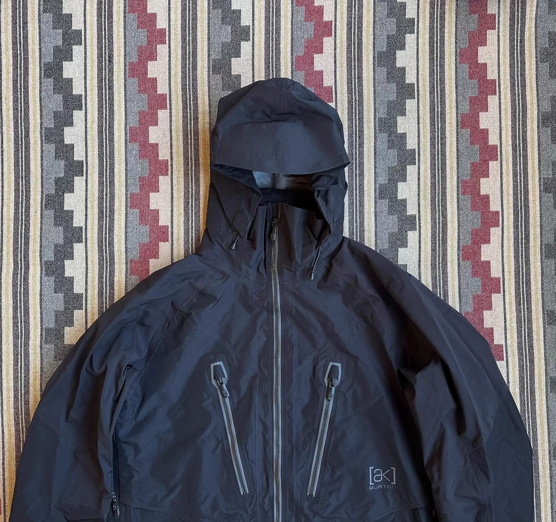 Burton Black Hooded Raincoat with Zip Pockets Size US S / EU 44-46 / 1 - 4 Thumbnail