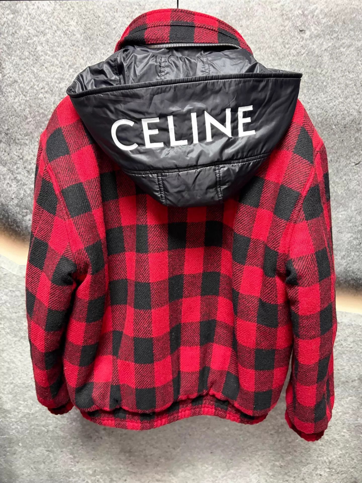 Celine Red Checkered Light Jacket Size M Size US M / EU 48-50 / 2 - 2 Thumbnail
