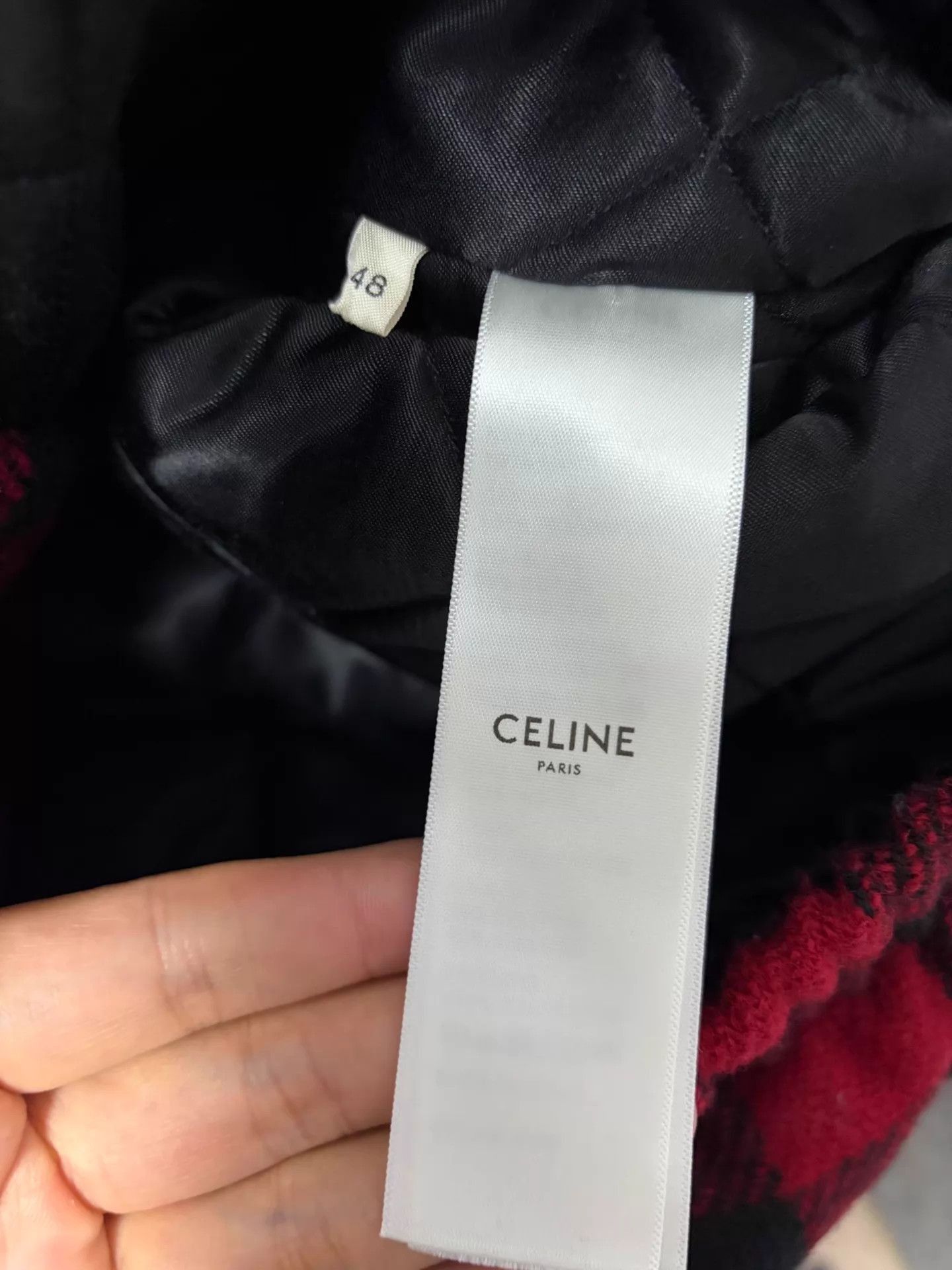 Celine Red Checkered Light Jacket Size M Size US M / EU 48-50 / 2 - 4 Thumbnail