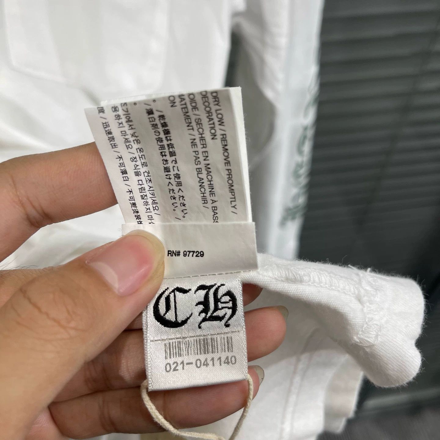 Chrome Hearts White Long Sleeve Shirt with Pocket and Sleeve Print Size US S / EU 44-46 / 1 - 6 Thumbnail