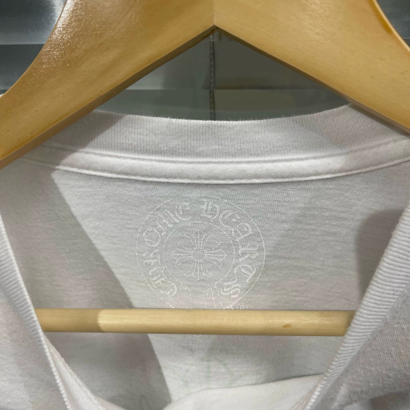 Chrome Hearts White Long Sleeve Shirt with Pocket and Sleeve Print Size US S / EU 44-46 / 1 - 3 Thumbnail