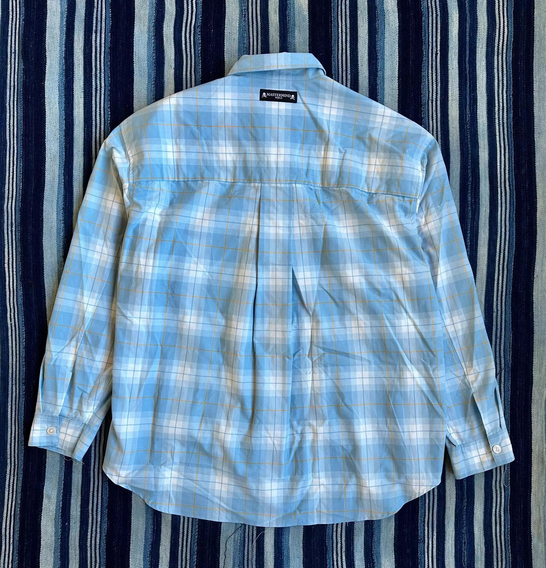 Mastermind Japan Blue Plaid Long-Sleeve Button-Up Shirt Size US L / EU 52-54 / 3 - 9 Thumbnail