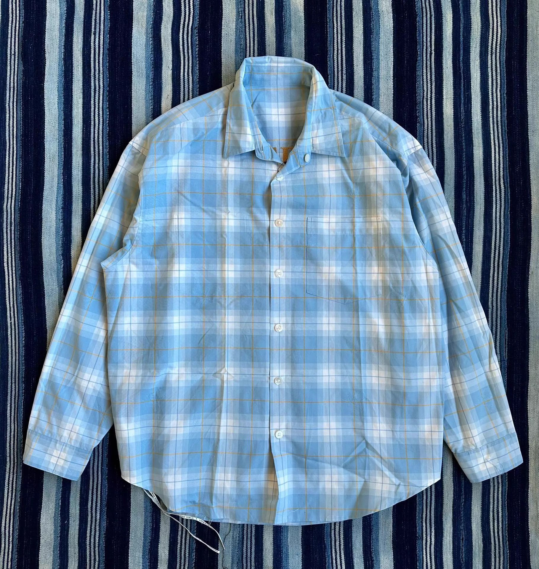 Mastermind Japan Blue Plaid Long-Sleeve Button-Up Shirt Size US L / EU 52-54 / 3 - 8 Thumbnail