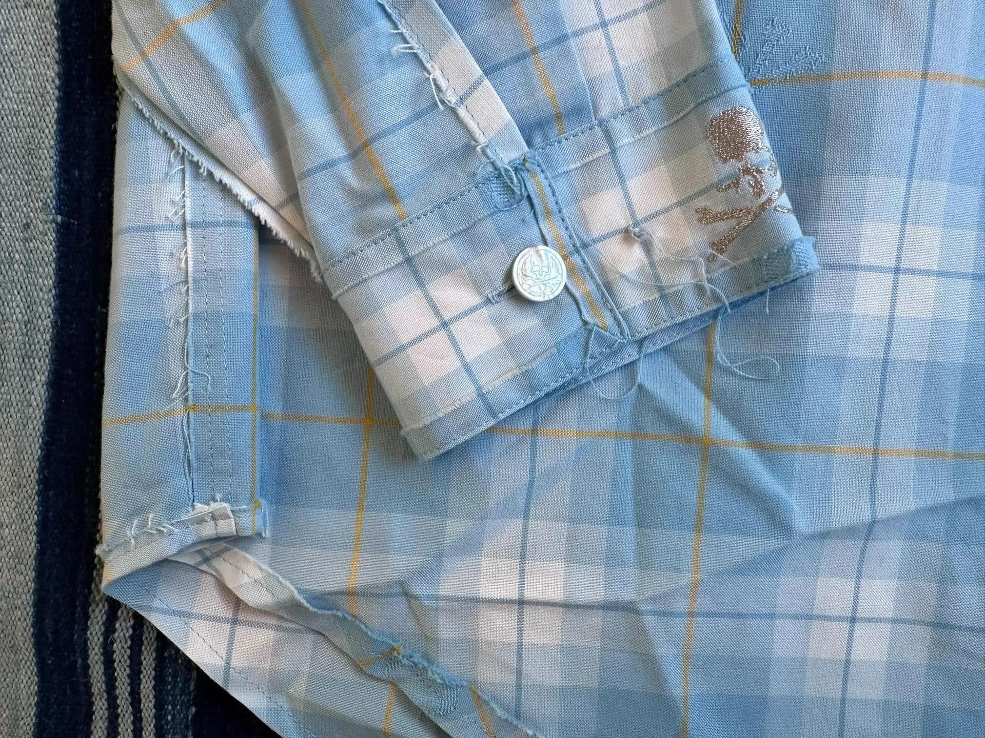 Mastermind Japan Blue Plaid Long-Sleeve Button-Up Shirt Size US L / EU 52-54 / 3 - 7 Thumbnail