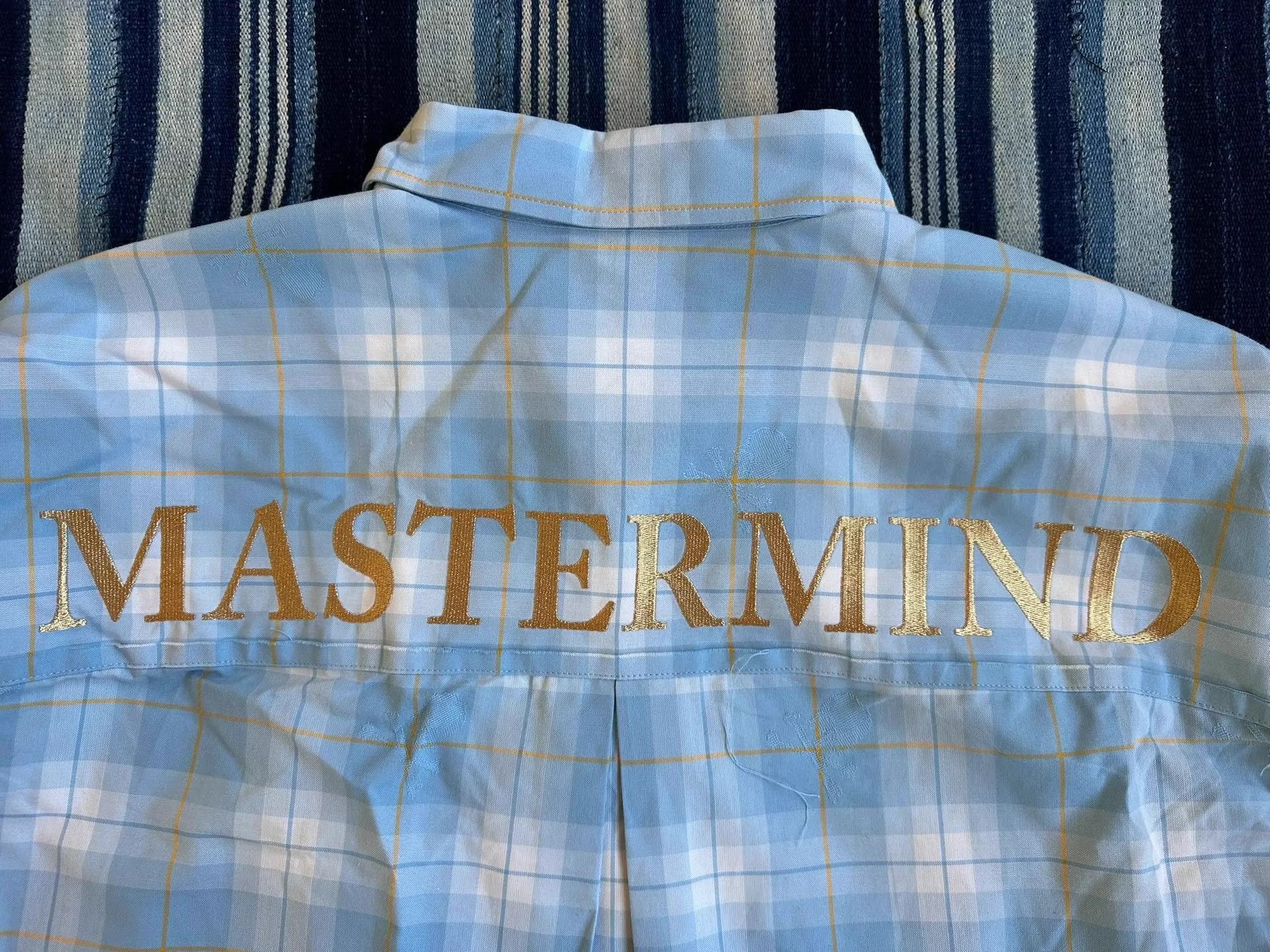 Mastermind Japan Blue Plaid Long-Sleeve Button-Up Shirt Size US L / EU 52-54 / 3 - 4 Thumbnail