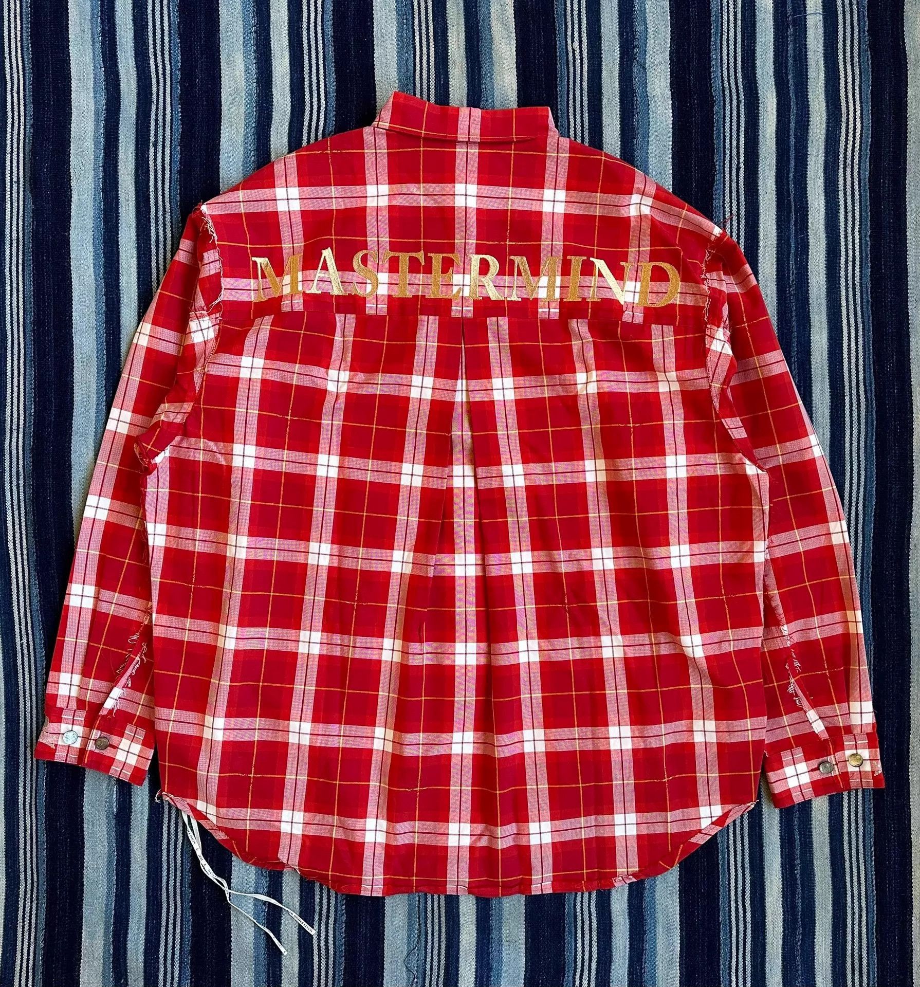 Mastermind Japan Red Plaid Long Sleeve Button-Up Shirt Size US L / EU 52-54 / 3 - 2 Thumbnail