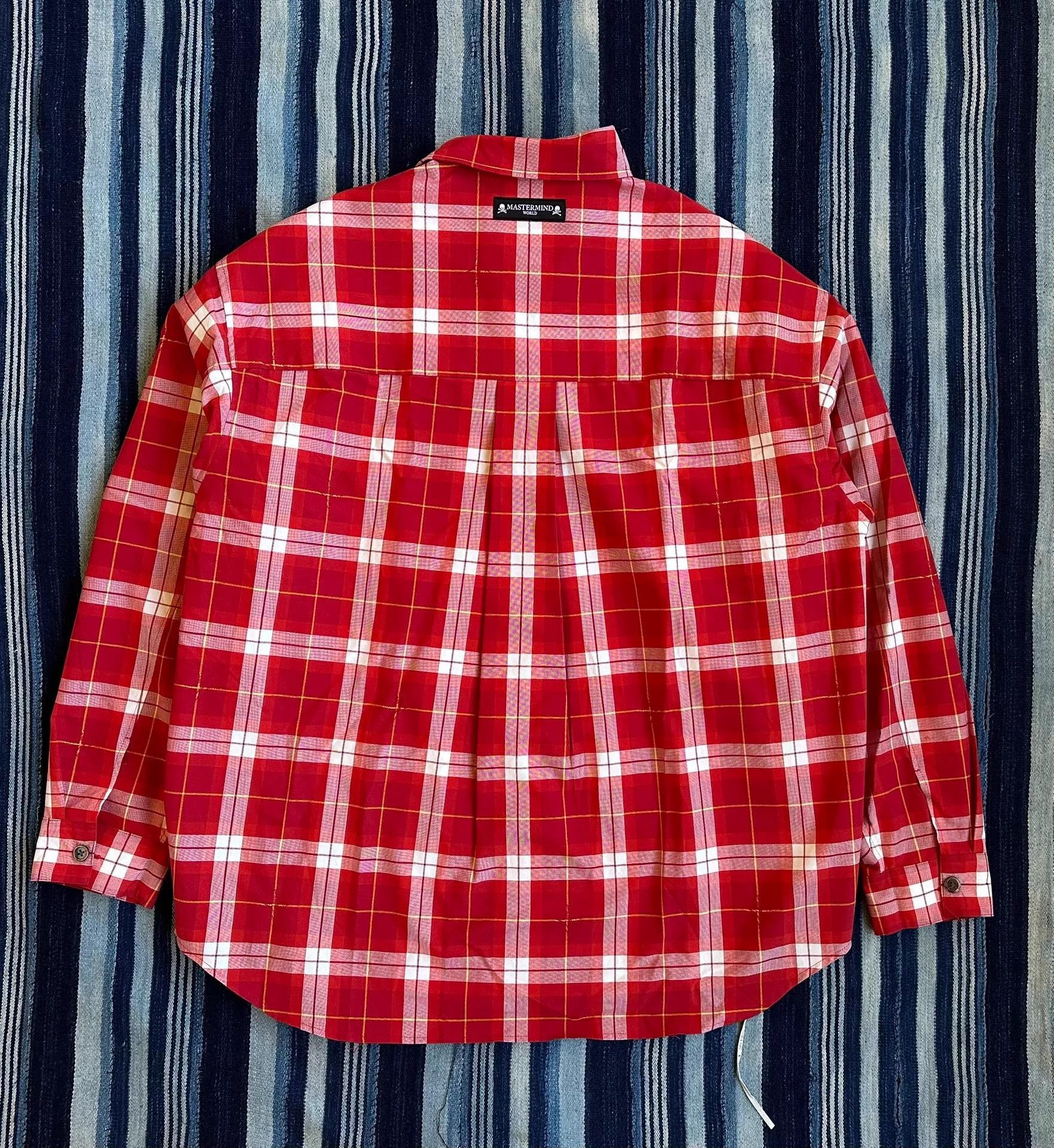 Mastermind Japan Red Plaid Long Sleeve Button-Up Shirt Size US L / EU 52-54 / 3 - 9 Thumbnail