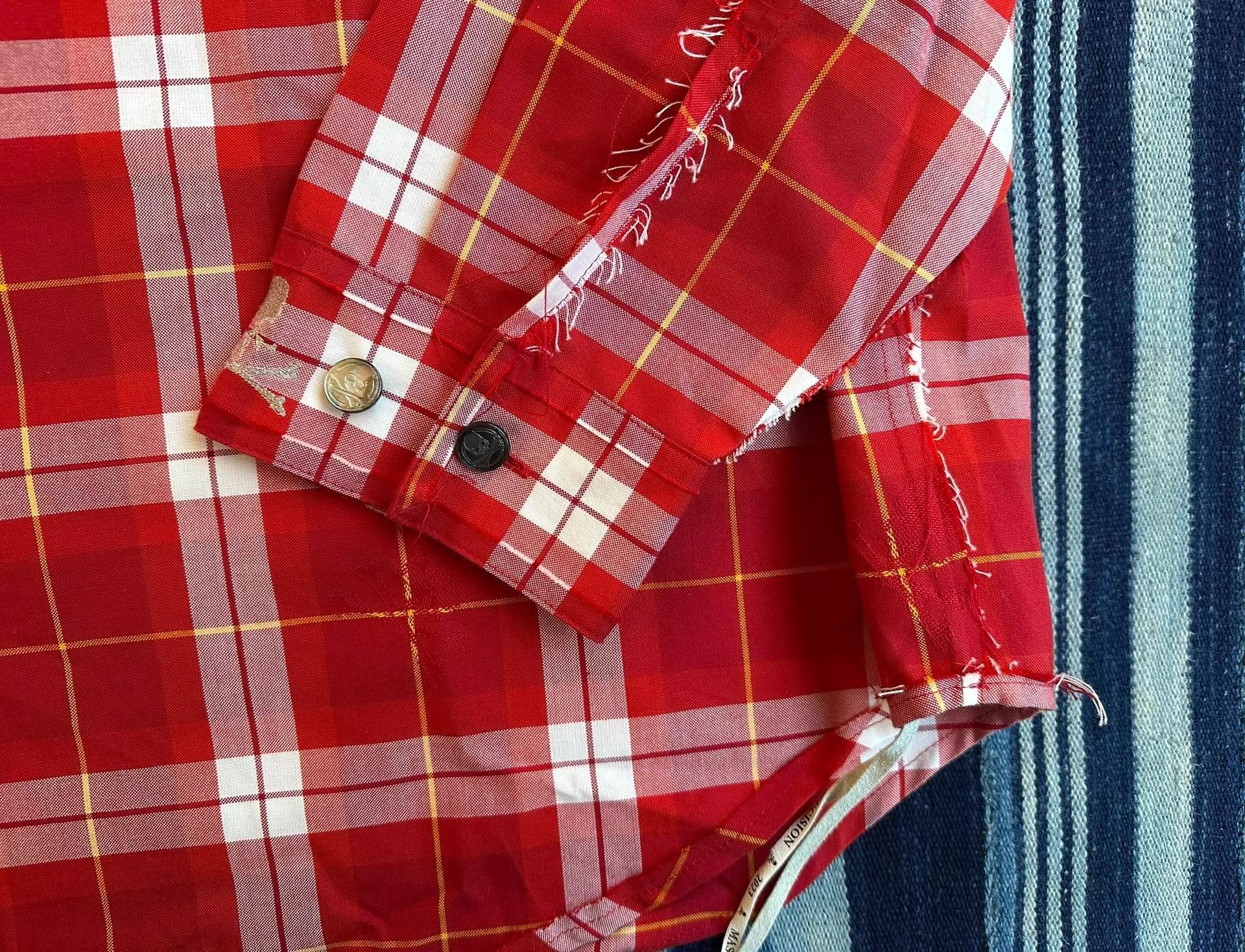 Mastermind Japan Red Plaid Long Sleeve Button-Up Shirt Size US L / EU 52-54 / 3 - 6 Thumbnail