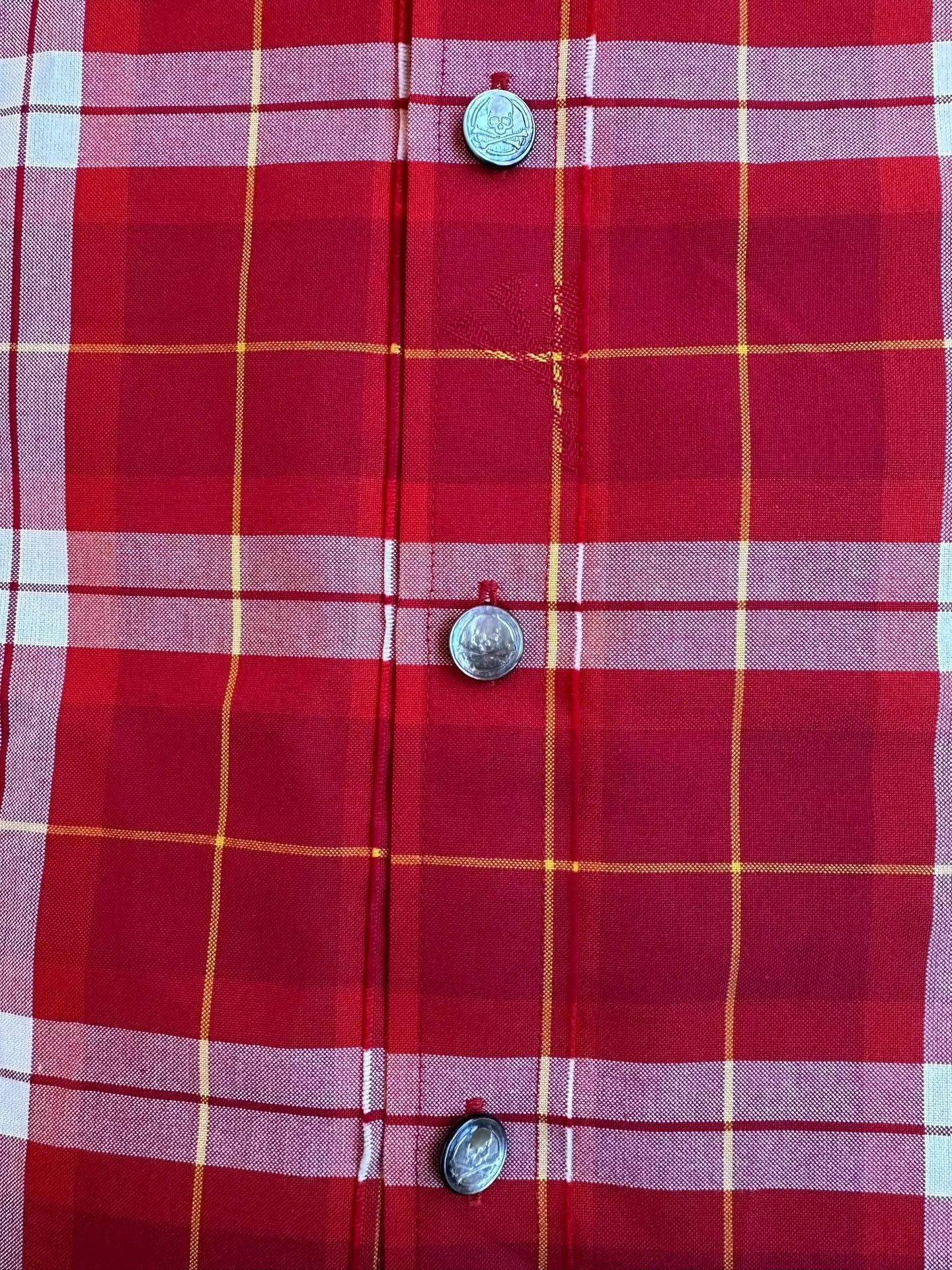 Mastermind Japan Red Plaid Long Sleeve Button-Up Shirt Size US L / EU 52-54 / 3 - 5 Thumbnail