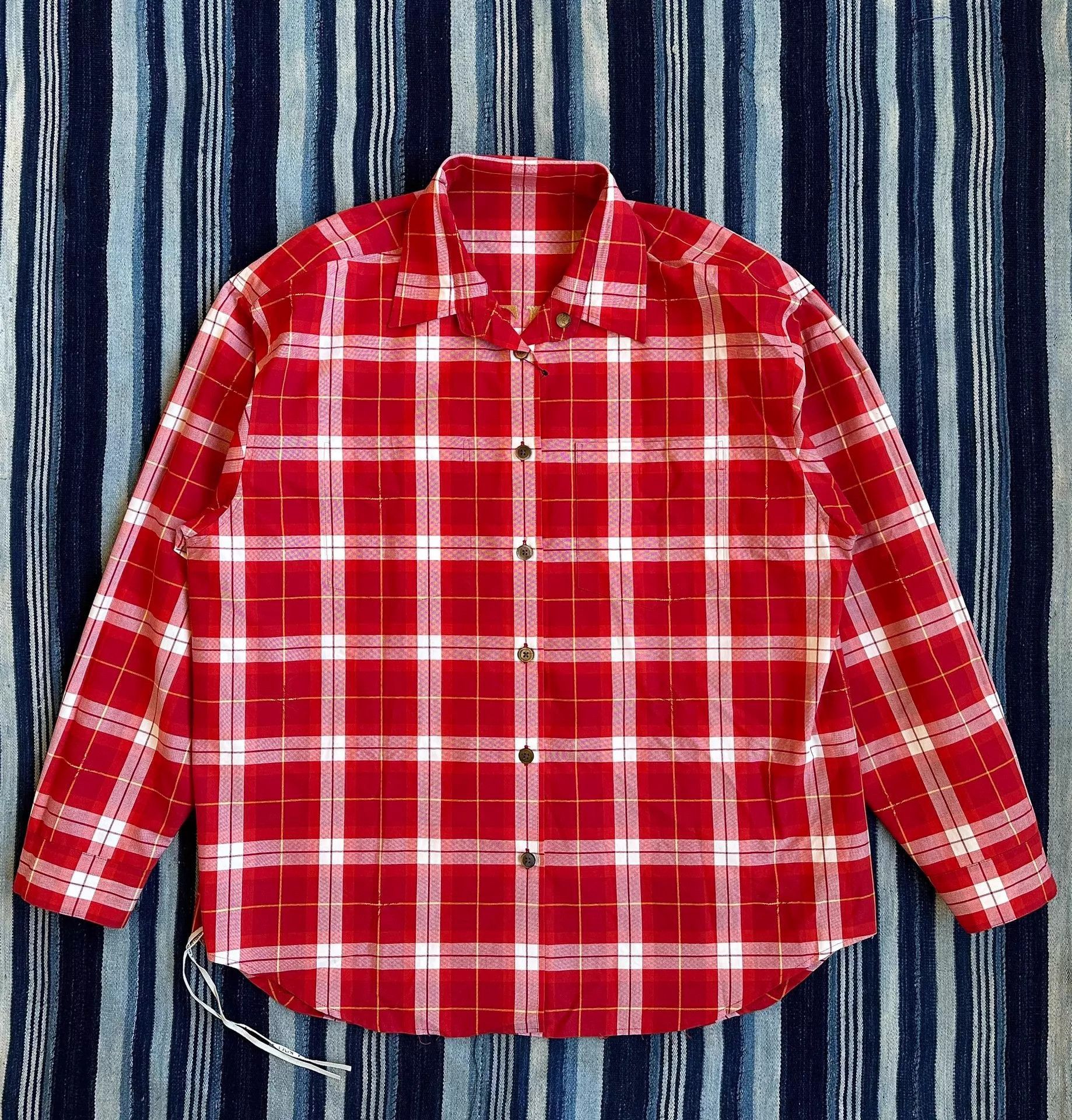 Mastermind Japan Red Plaid Long Sleeve Button-Up Shirt Size US L / EU 52-54 / 3 - 8 Thumbnail