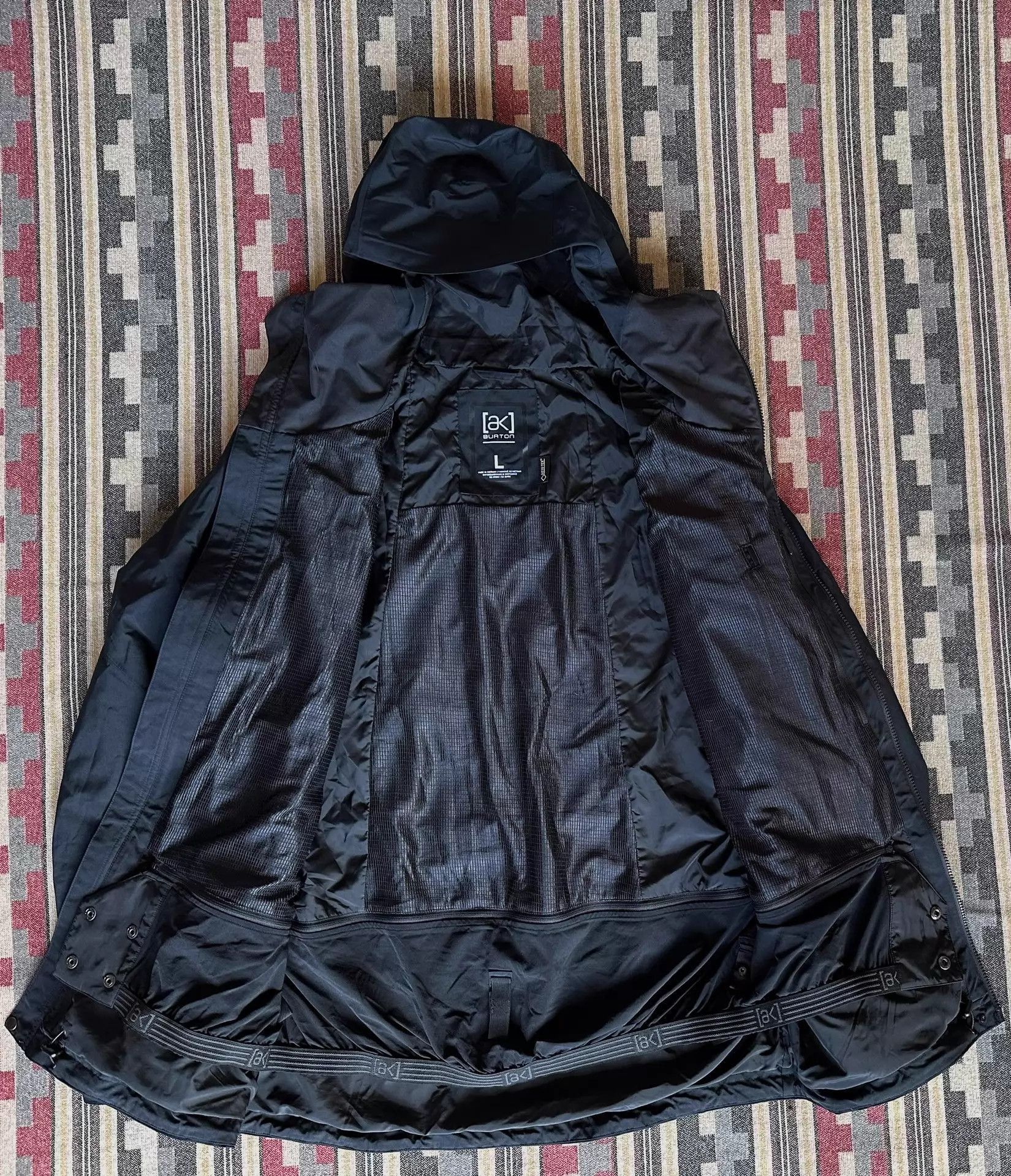 Burton Black Hooded Jacket with Zip Closure Size US L / EU 52-54 / 3 - 3 Thumbnail