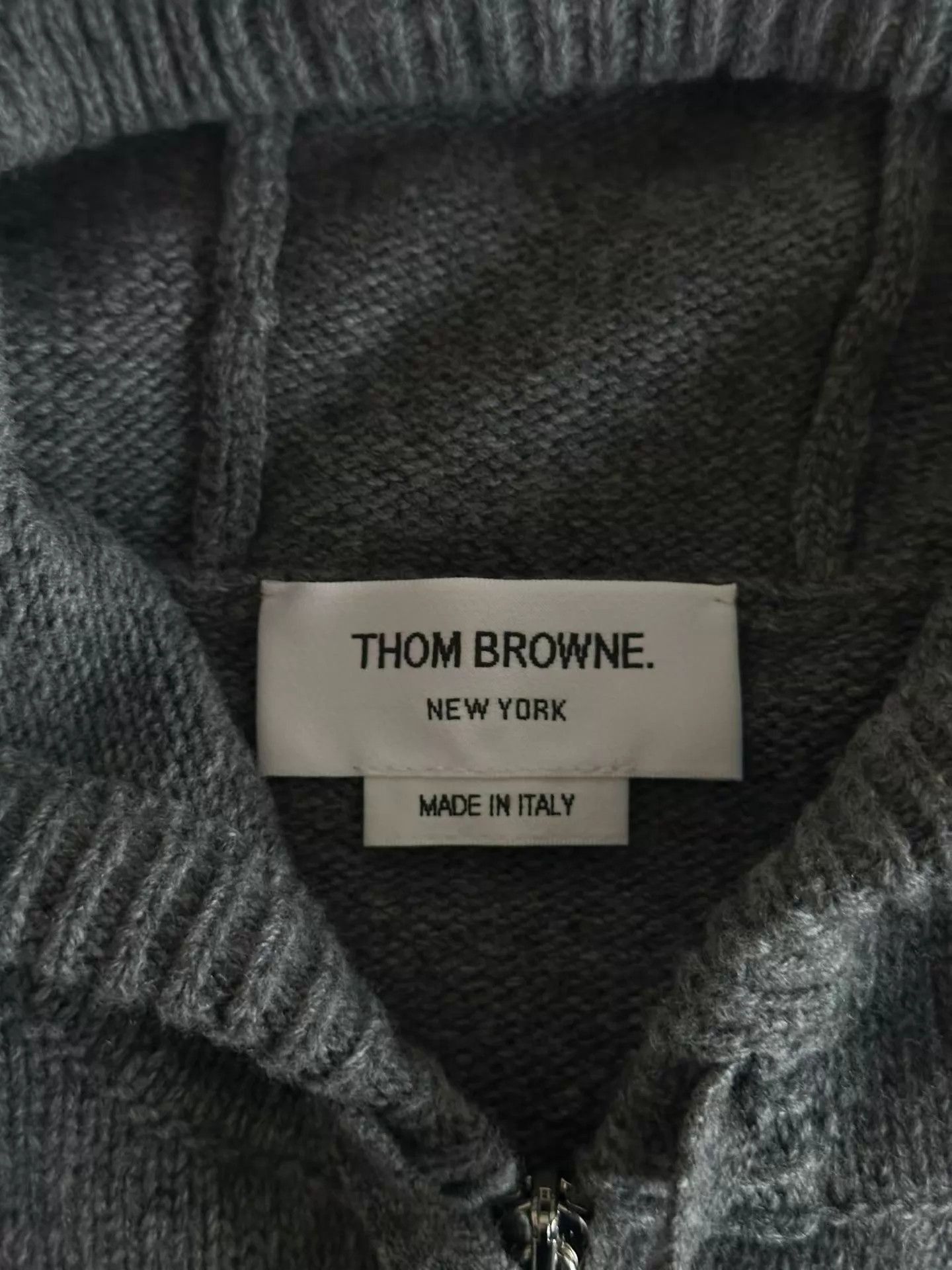 Thom Browne Gray Zip-Up Hoodie with Pockets Size US XXL / EU 58 / 5 - 3 Thumbnail