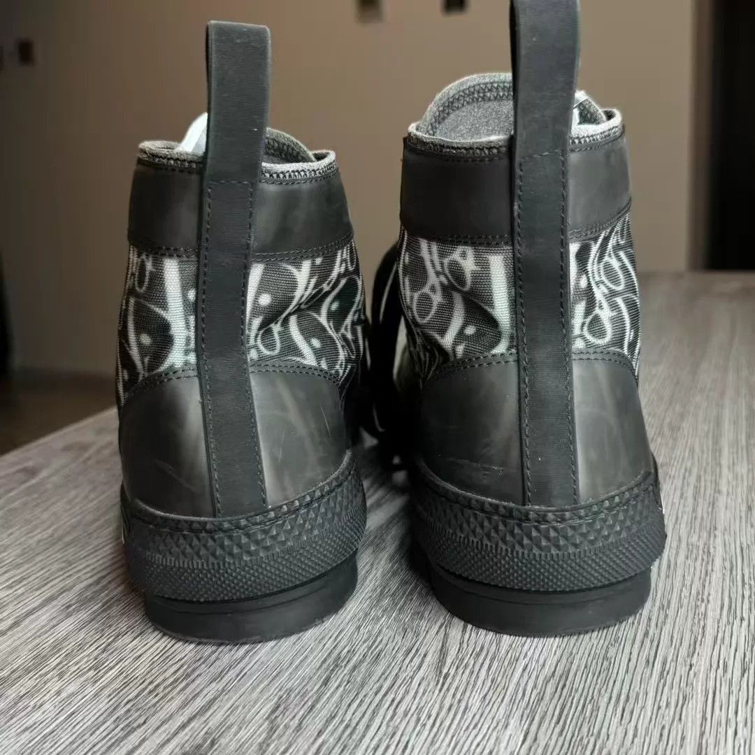 Dior Black High-Top Sneakers with Pattern Size US 8 / EU 41 - 5 Thumbnail