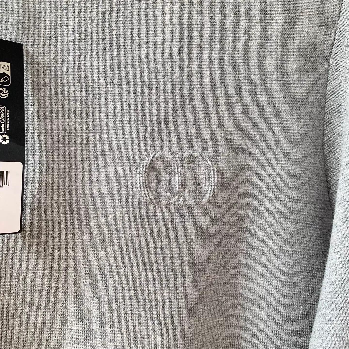 Dior Gray Long Sleeve Knit Sweater Size US L / EU 52-54 / 3 - 4 Thumbnail