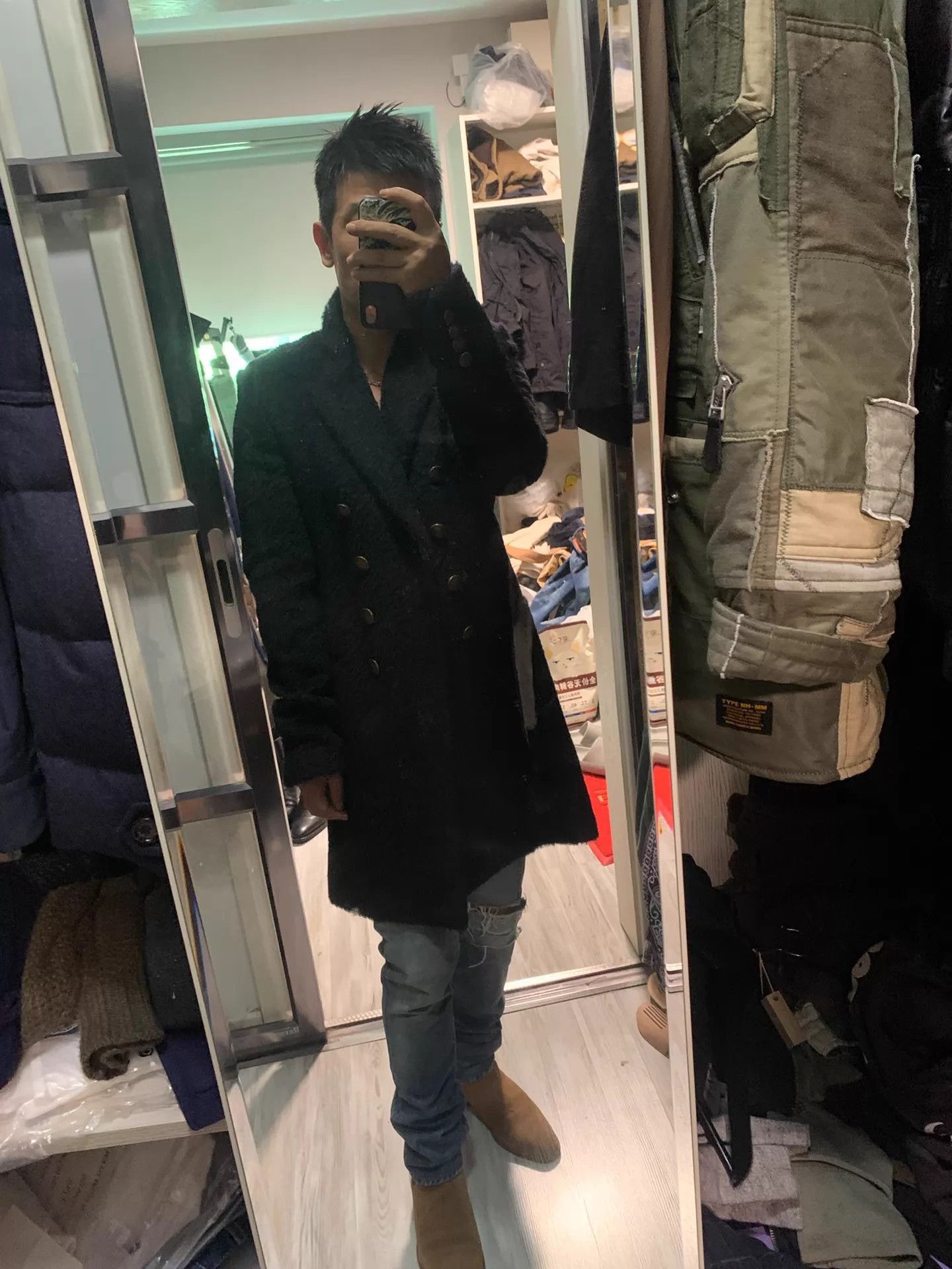 Saint Laurent Paris Black Double-Breasted Long Coat Size S Size US S / EU 44-46 / 1 - 9 Thumbnail
