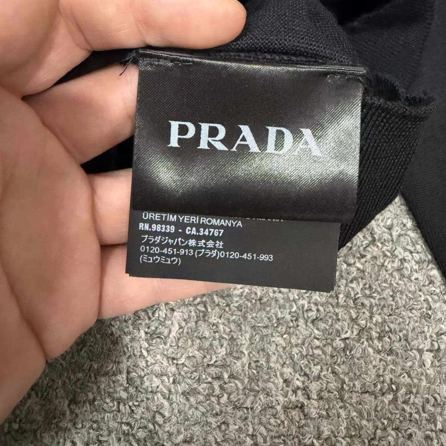 Prada Black Long Sleeve Sweater Size S Size US S / EU 44-46 / 1 - 5 Thumbnail