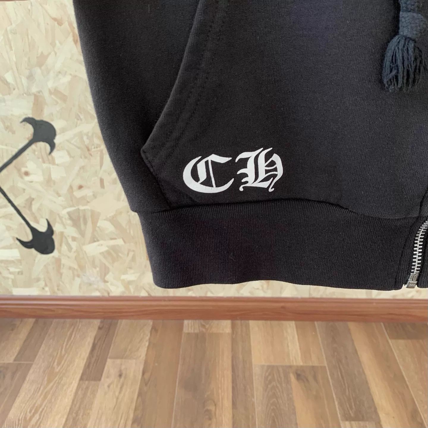 Chrome Hearts Black Zip-Up Hoodie with Front Pocket and Drawstrings Size US L / EU 52-54 / 3 - 3 Thumbnail