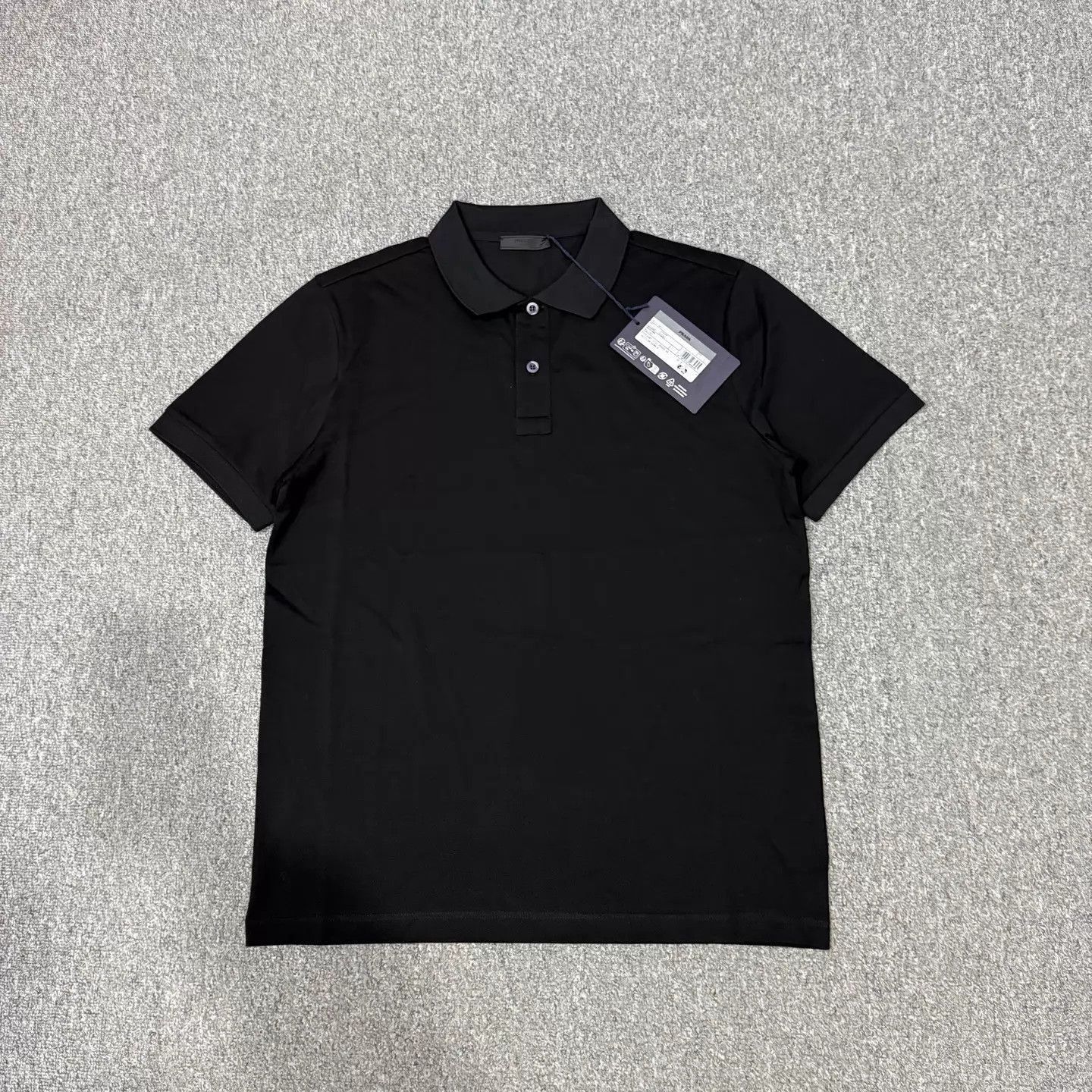 Prada Black Short-Sleeve Polo Shirt Size L Size US L / EU 52-54 / 3 - 2 Thumbnail