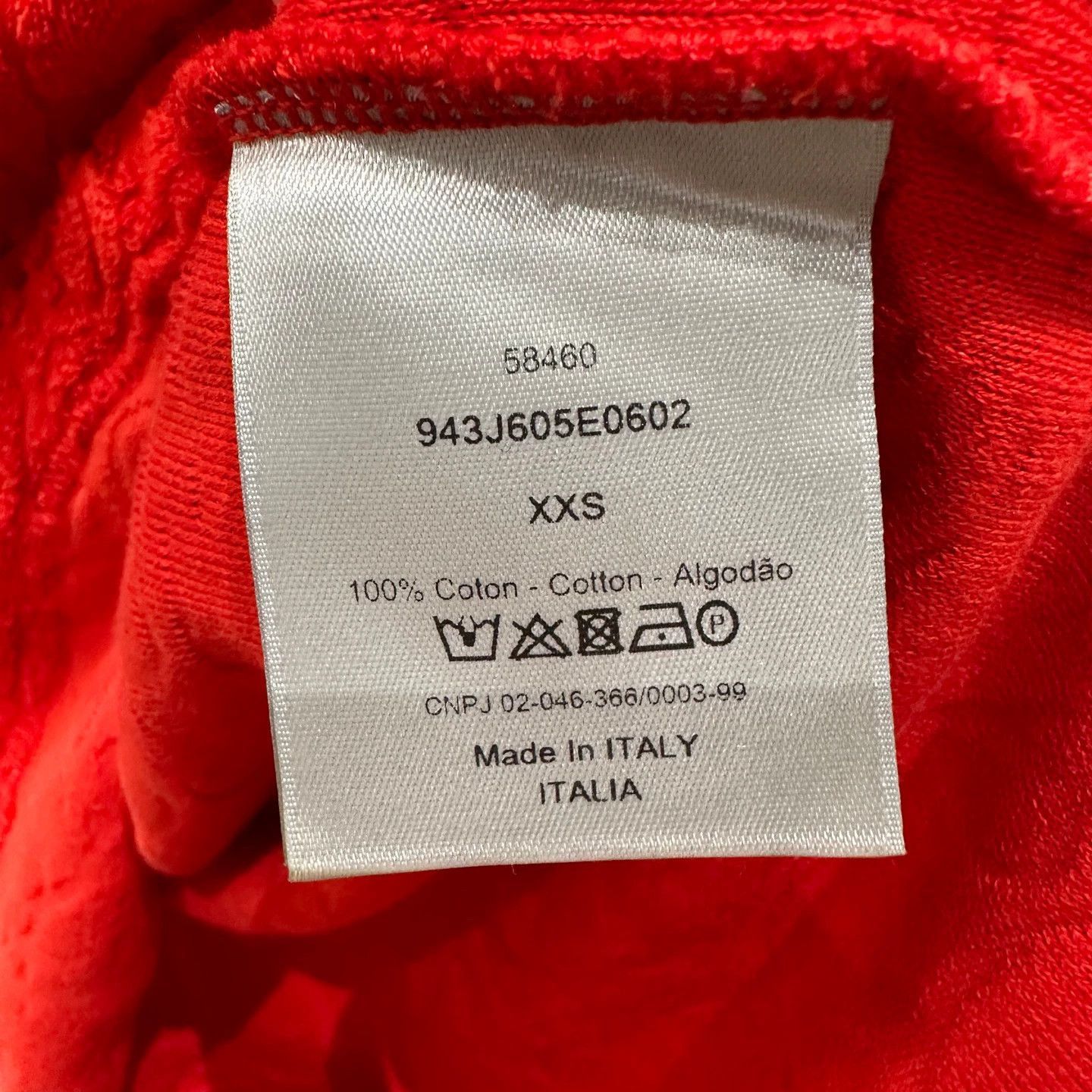 Dior Red Short Sleeve Textured Knit Top Size US XXS / EU 40 - 4 Thumbnail