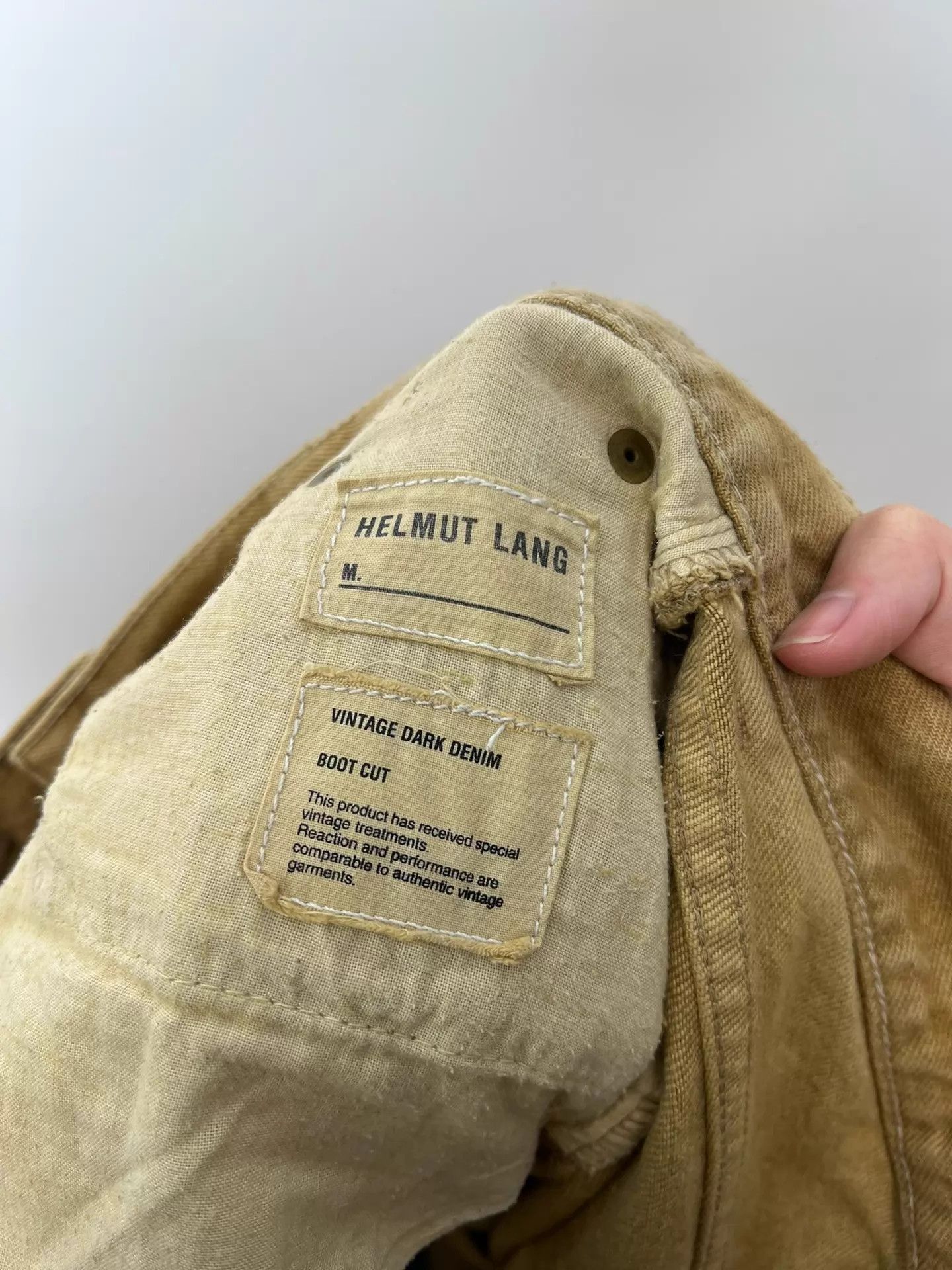 Helmut Lang Beige Denim Pants Size 30 Size US 30 / EU 46 - 6 Thumbnail