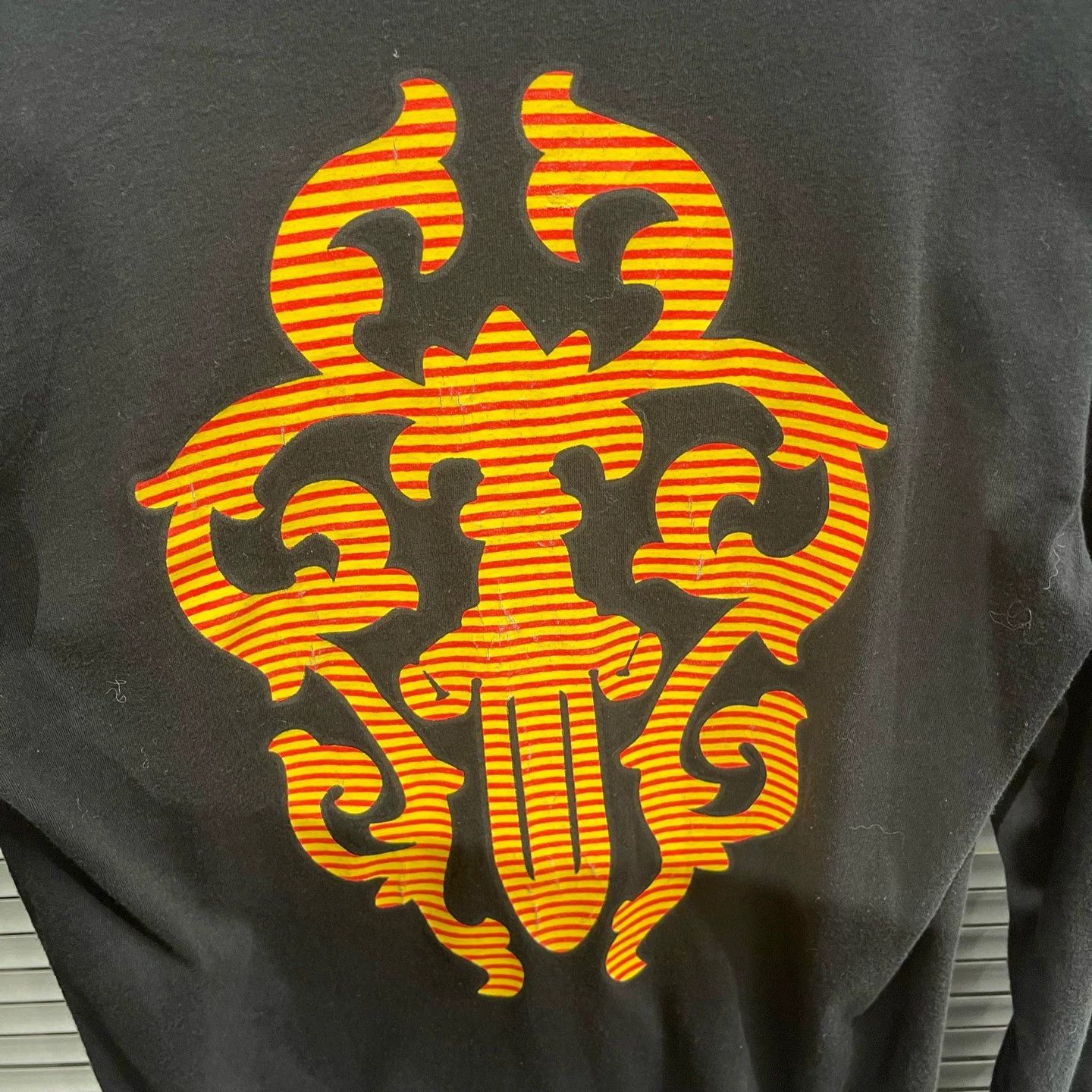 Chrome Hearts Black Long Sleeve Shirt with Orange Graphic Design Size US S / EU 44-46 / 1 - 5 Thumbnail