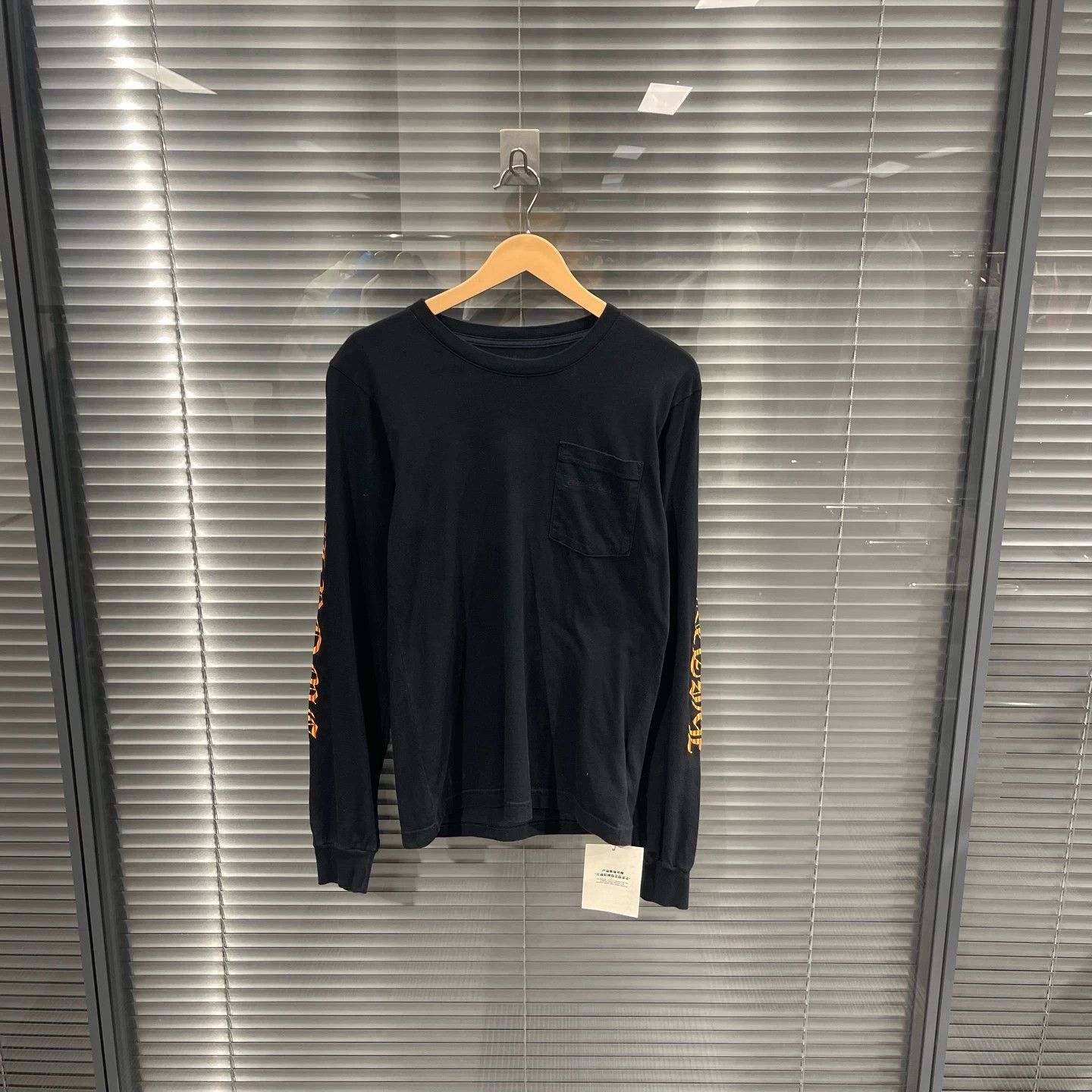 Chrome Hearts Black Long Sleeve Shirt with Orange Graphic Design Size US S / EU 44-46 / 1 - 2 Thumbnail