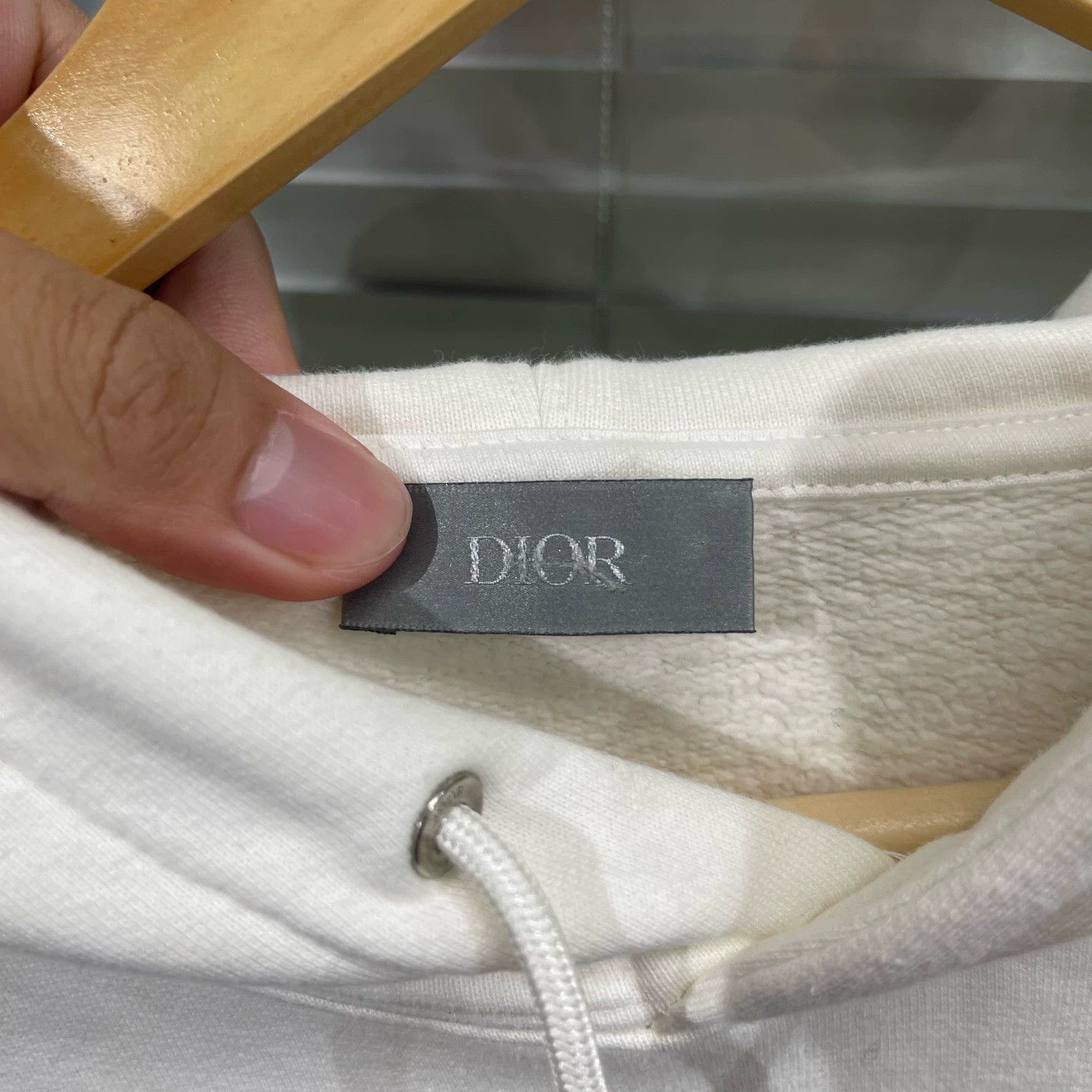 Dior White Hoodie with Embroidered Design Size US L / EU 52-54 / 3 - 3 Thumbnail