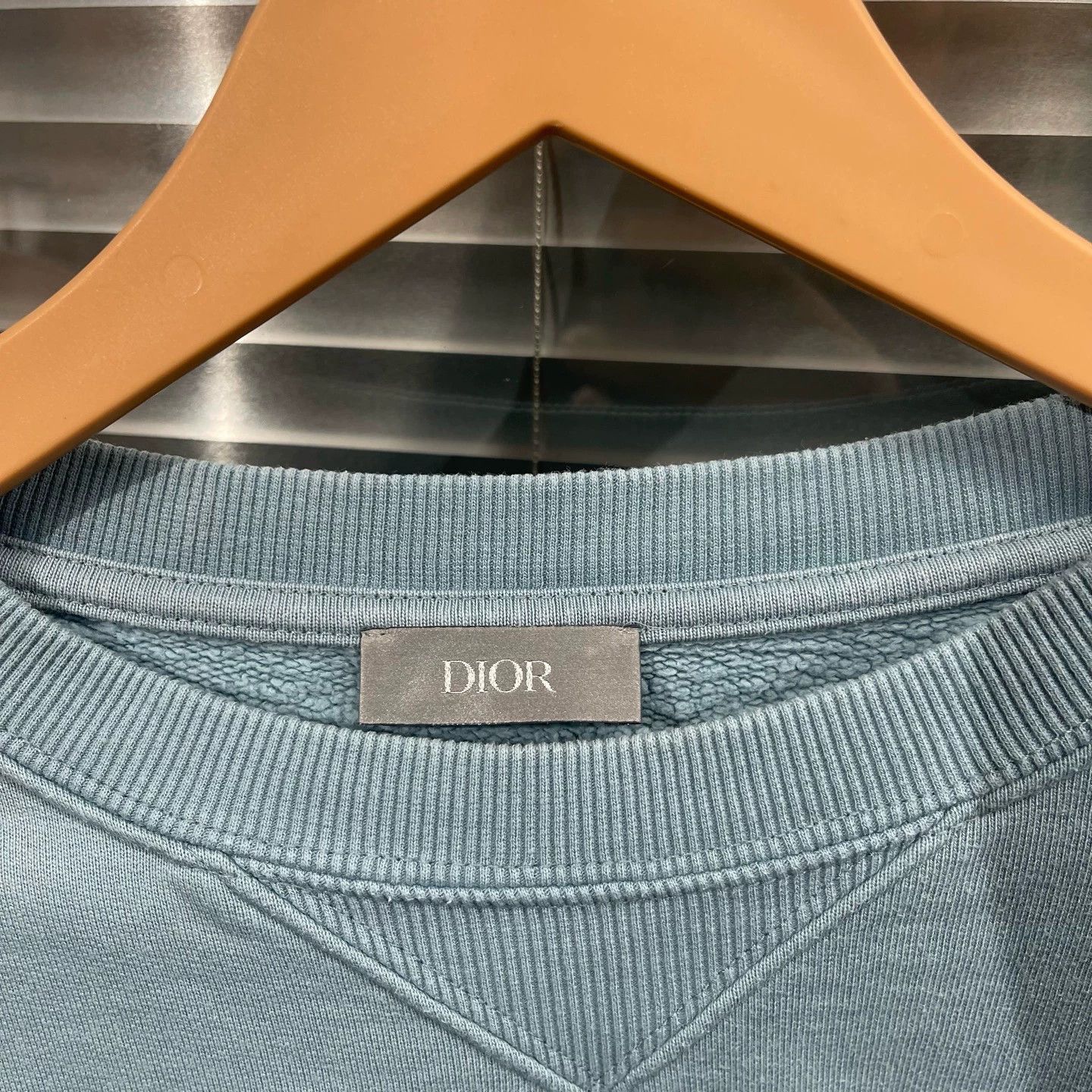 Dior Blue Crewneck Sweatshirt with Front Patch Size US M / EU 48-50 / 2 - 3 Thumbnail