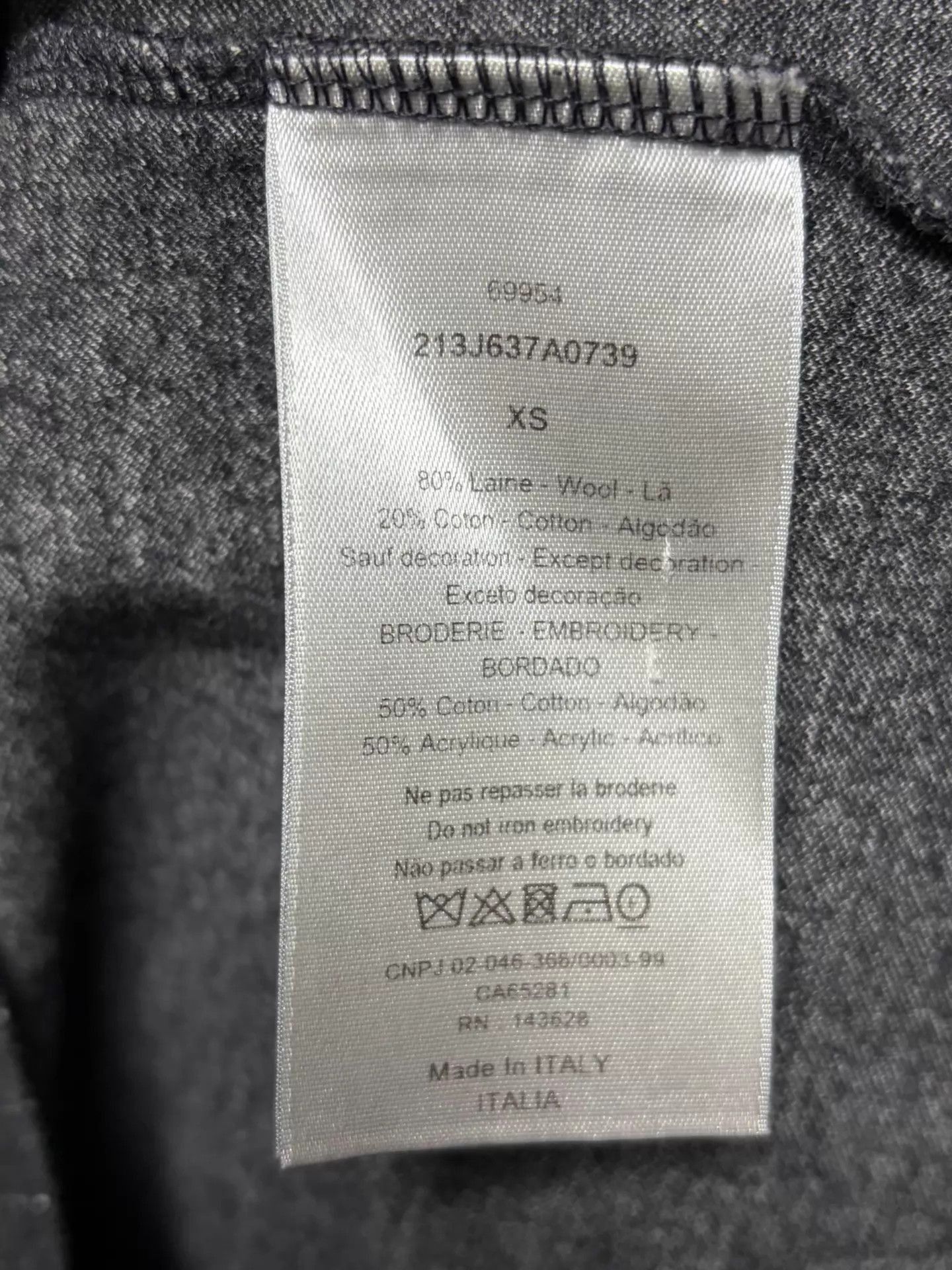 Dior Gray Striped Short-Sleeve Shirt with Pocket Size US XS / EU 42 / 0 - 4 Thumbnail