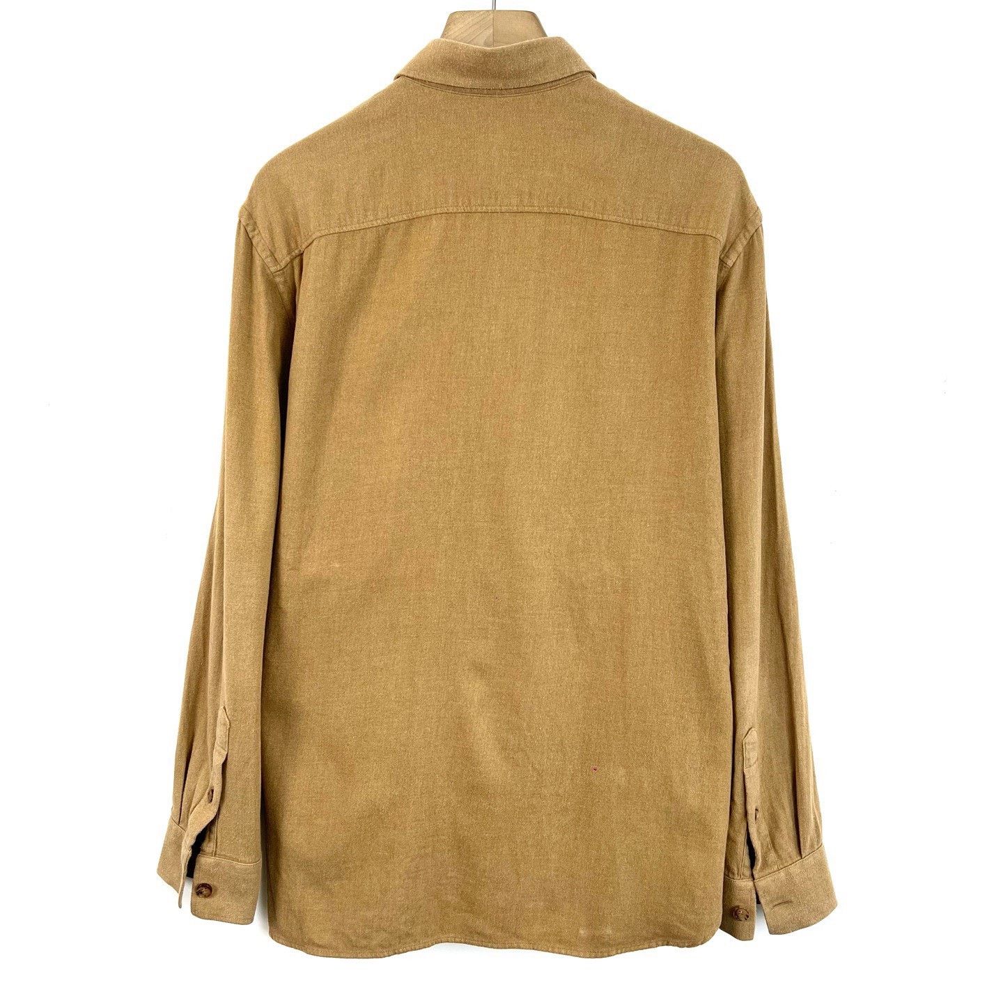 Burberry Burberry Brown Embroidered Letter Long-Sleeve Shirt Size US M / EU 48-50 / 2 - 2 Thumbnail