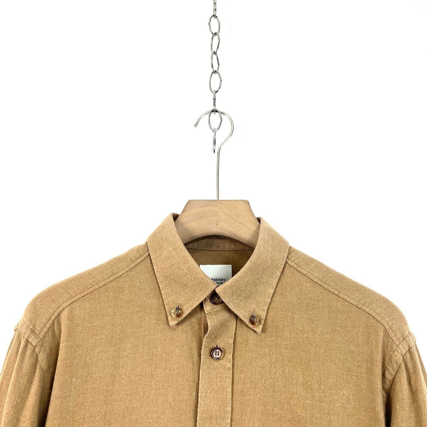 Burberry Burberry Brown Embroidered Letter Long-Sleeve Shirt Size US M / EU 48-50 / 2 - 3 Thumbnail