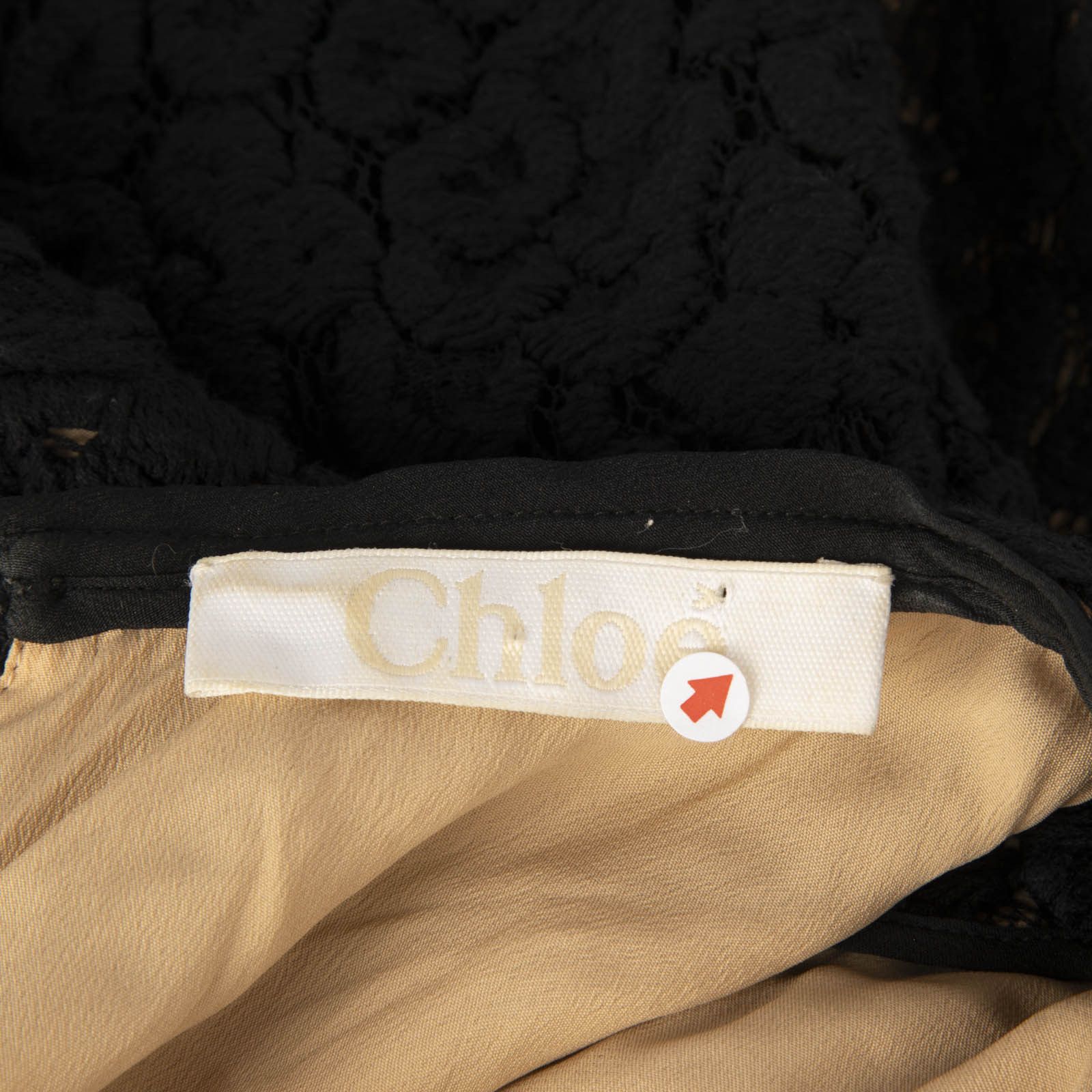 Chloe Black Lace Short Sleeves Top Size XS / US 0-2 / IT 36-38 - 5 Thumbnail