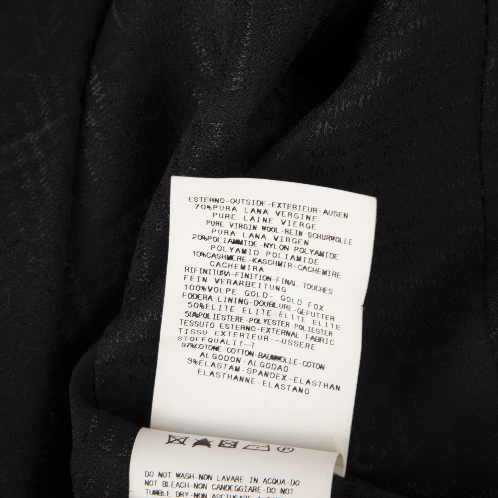 John Galliano Black Wool Fox Fur Cuff Long Coat Size S / US 4 / IT 40 - 9 Thumbnail