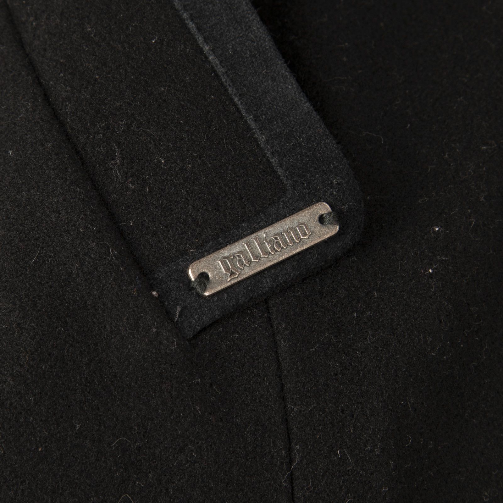 John Galliano Black Wool Fox Fur Cuff Long Coat Size S / US 4 / IT 40 - 3 Thumbnail