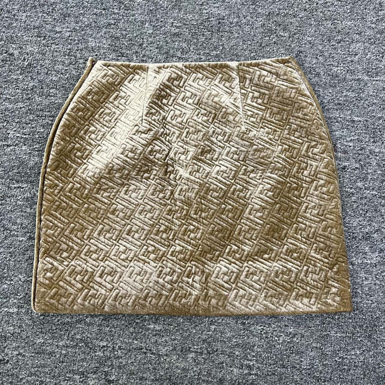 Fendi Fendi FF Logo Velvet Skirt Size 40" / US 18 - 2 Thumbnail