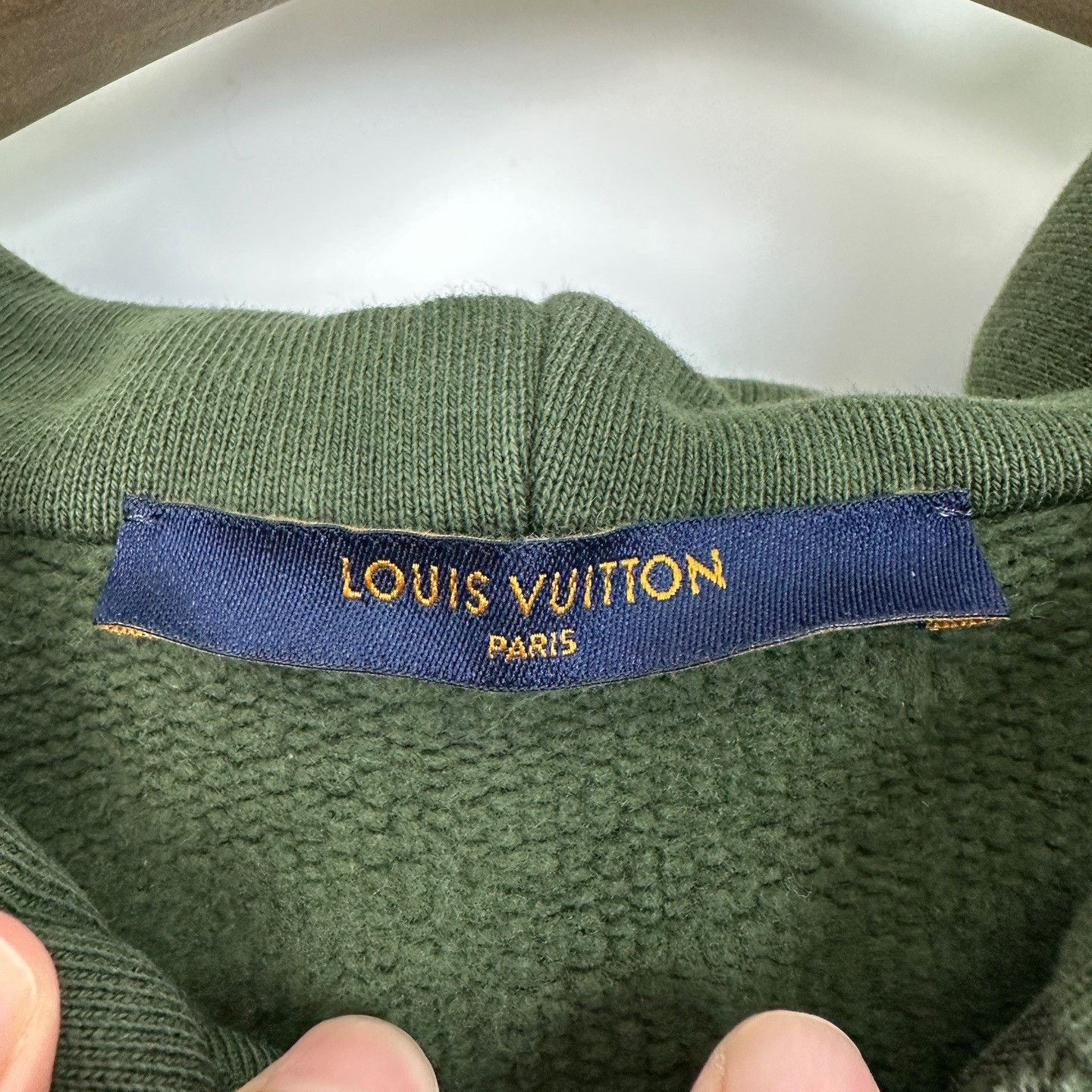 Louis Vuitton Louis Vuitton Green Chest Pocket Half-Zip Hoodie Size US L / EU 52-54 / 3 - 4 Thumbnail