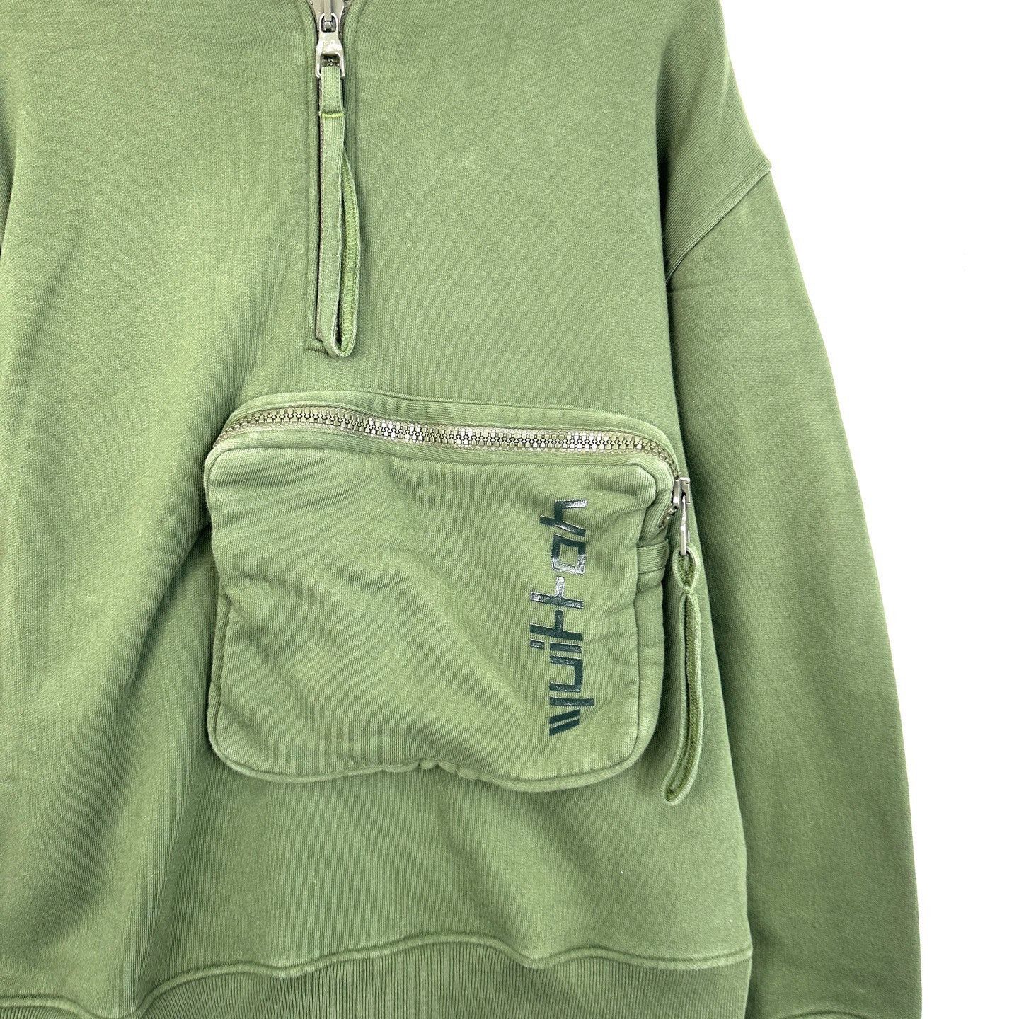 Louis Vuitton Louis Vuitton Green Chest Pocket Half-Zip Hoodie Size US L / EU 52-54 / 3 - 5 Thumbnail