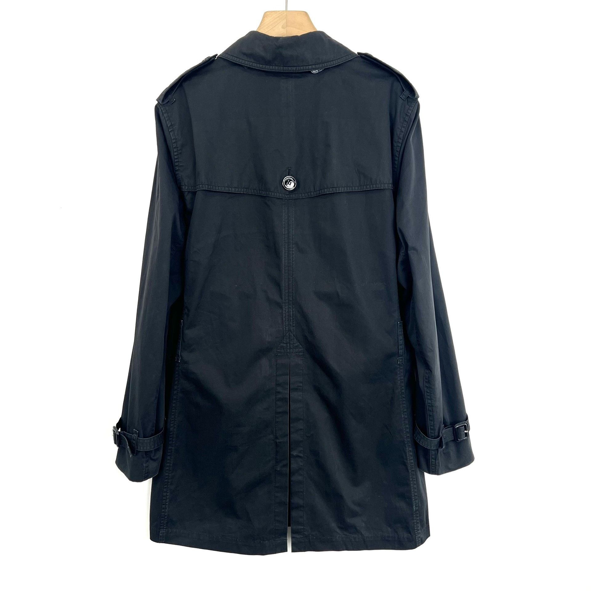 Burberry Burberry Black Lapel Double-Breasted Trench Coat Size US M / EU 48-50 / 2 - 2 Thumbnail