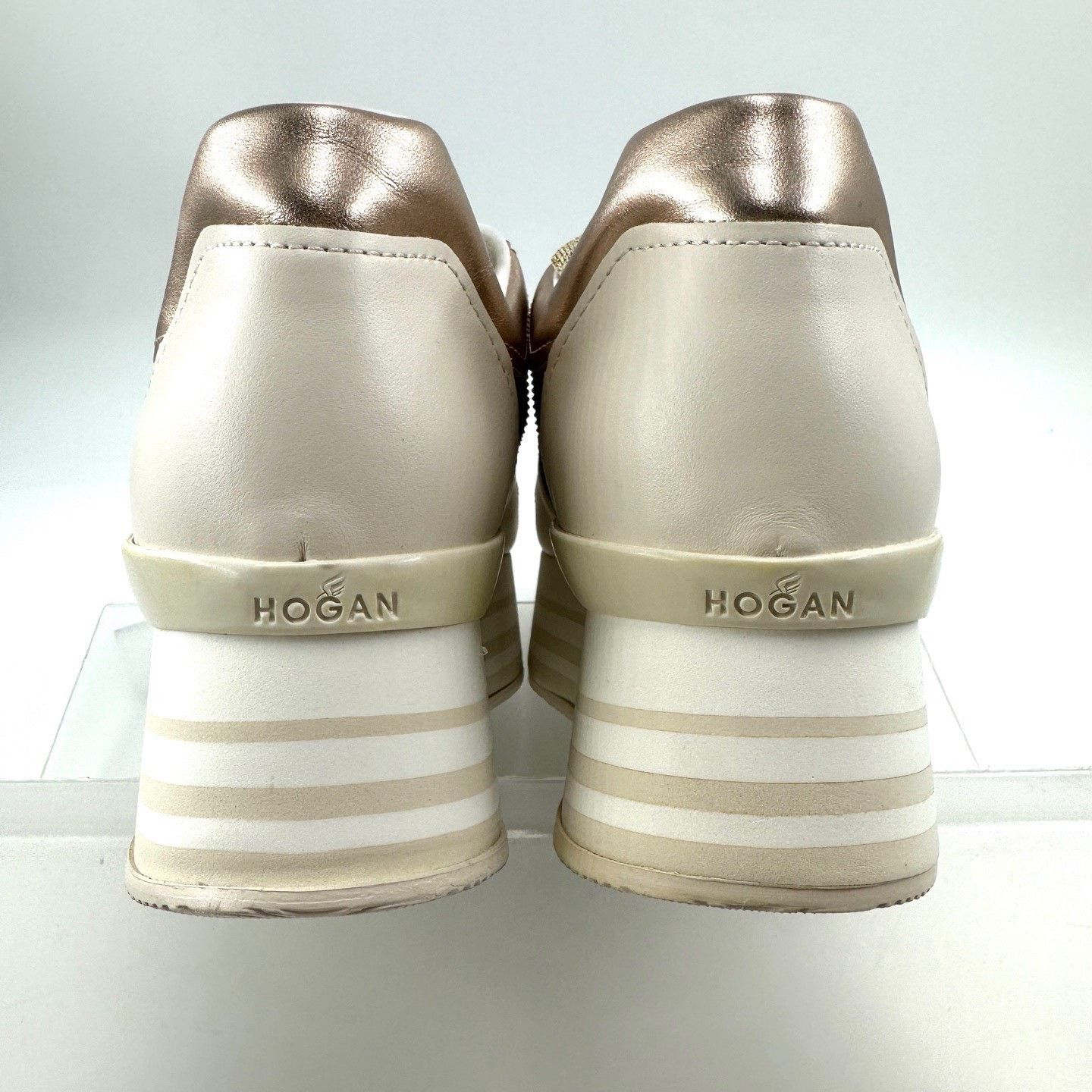 Hogan Hogan Women's Champagne Platform Casual Shoes Size US 6 / IT 36 - 3 Thumbnail