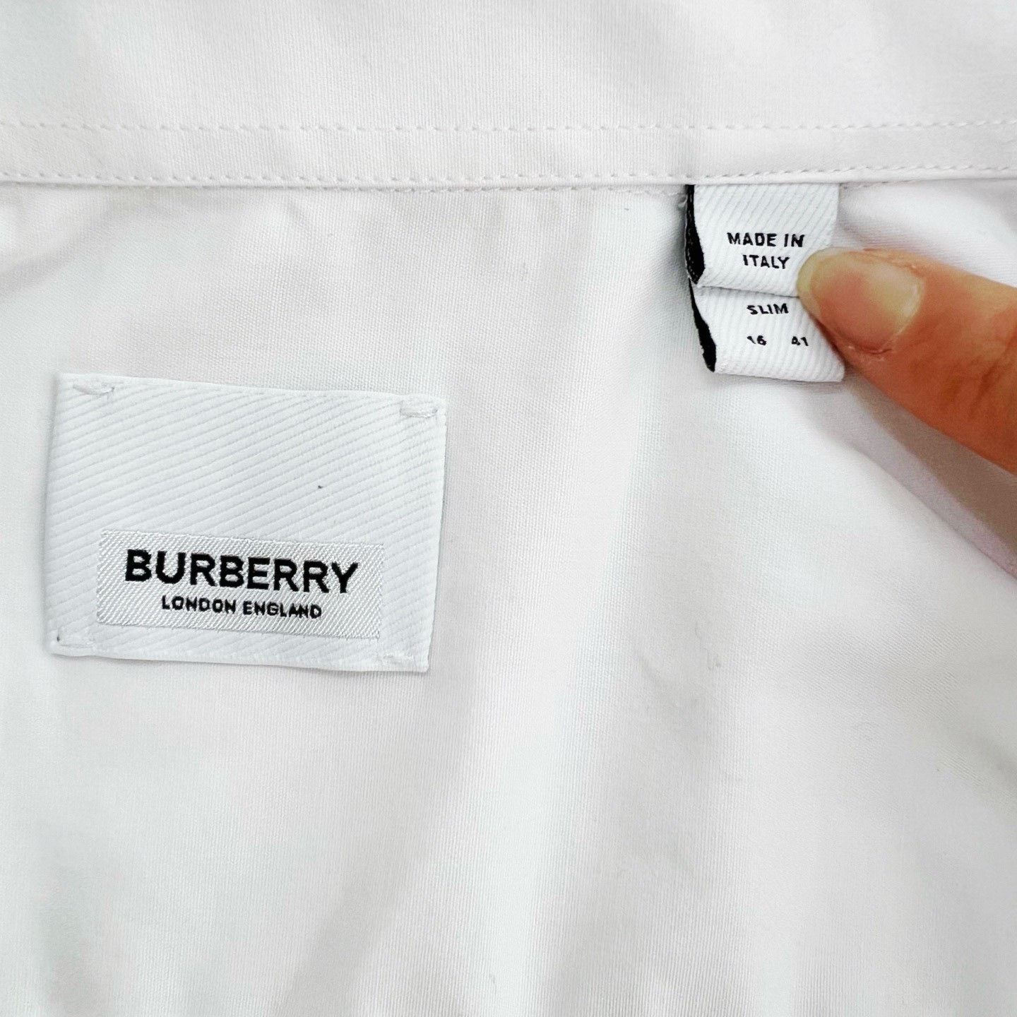 Burberry Burberry White Embroidered Long-Sleeve Shirt Size US M / EU 48-50 / 2 - 3 Thumbnail