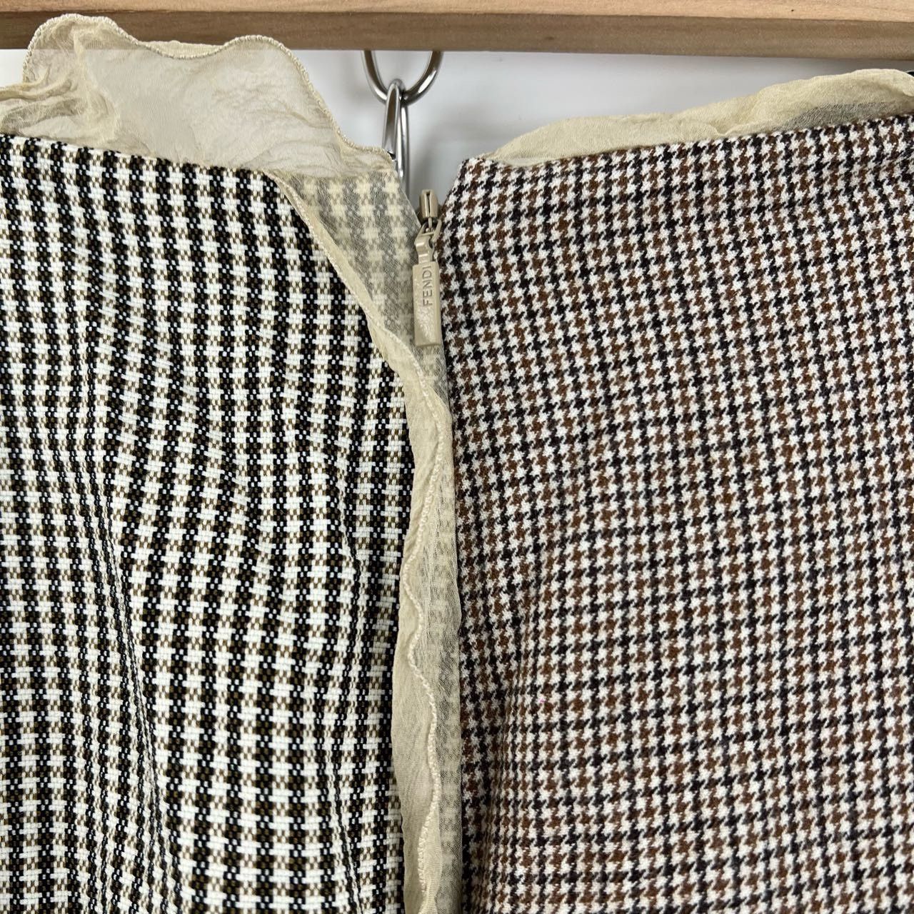 Fendi Fendi 3D Lace Check Skirt Size 38" / US 16 / IT 52 - 6 Thumbnail