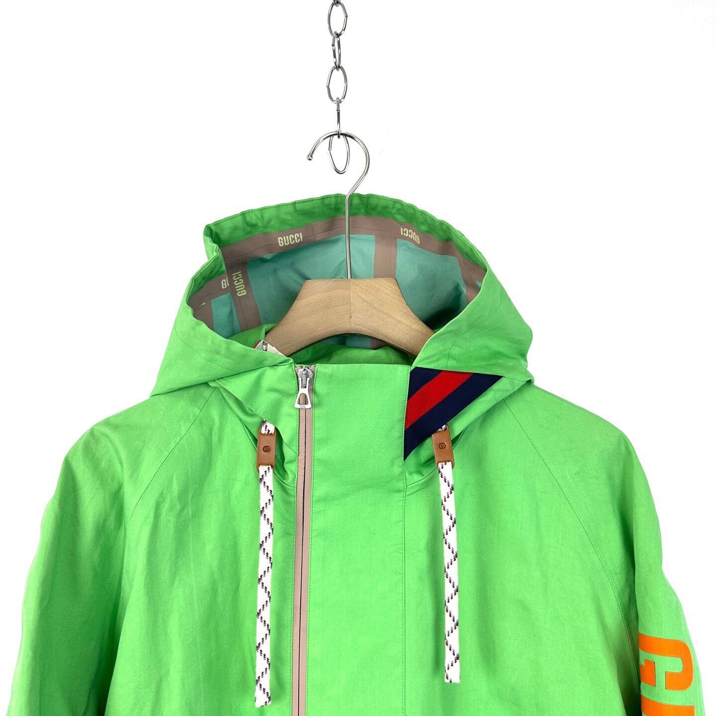 Gucci Gucci Green Logo Print Waterproof Jacket Size US M / EU 48-50 / 2 - 3 Thumbnail