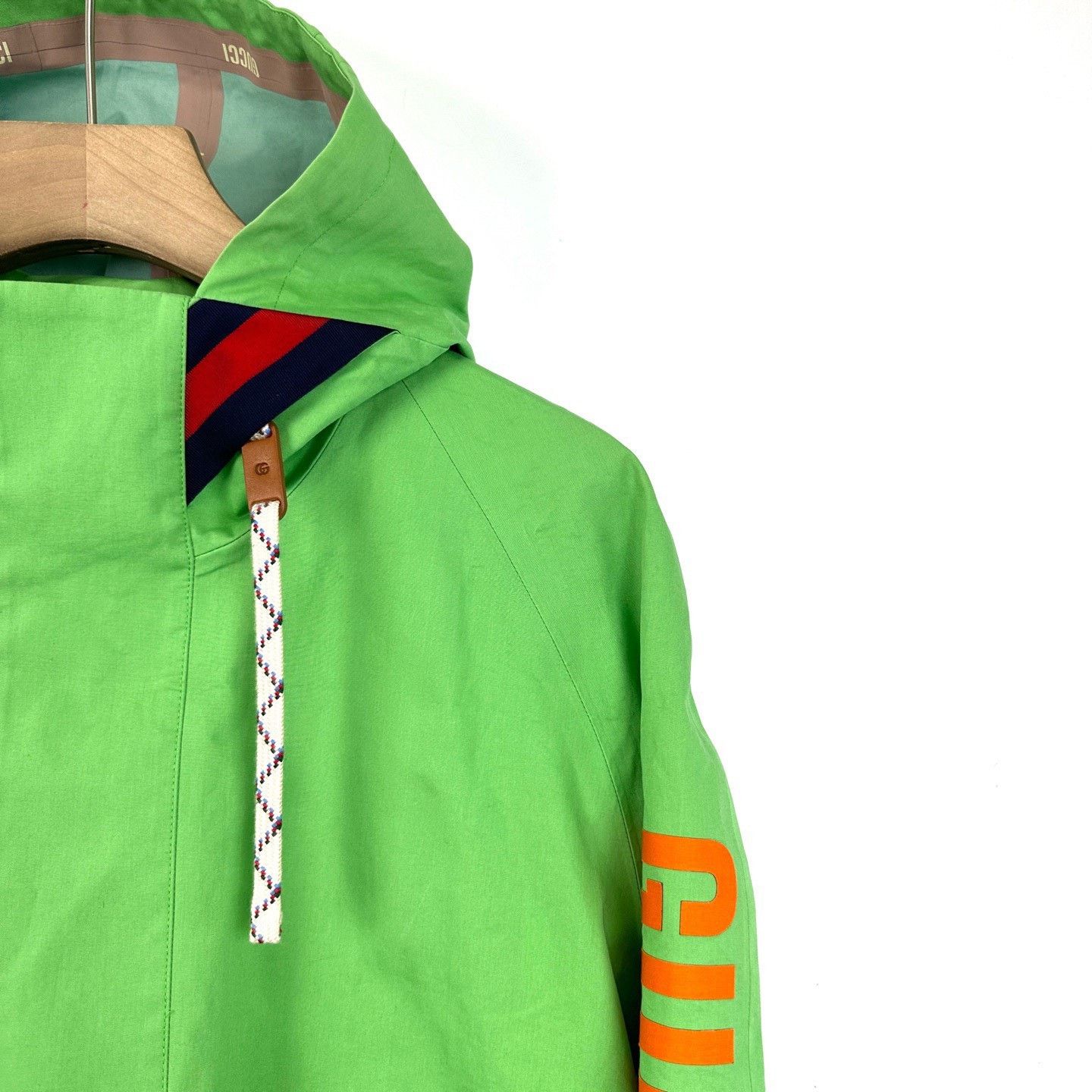Gucci Gucci Green Logo Print Waterproof Jacket Size US M / EU 48-50 / 2 - 6 Thumbnail