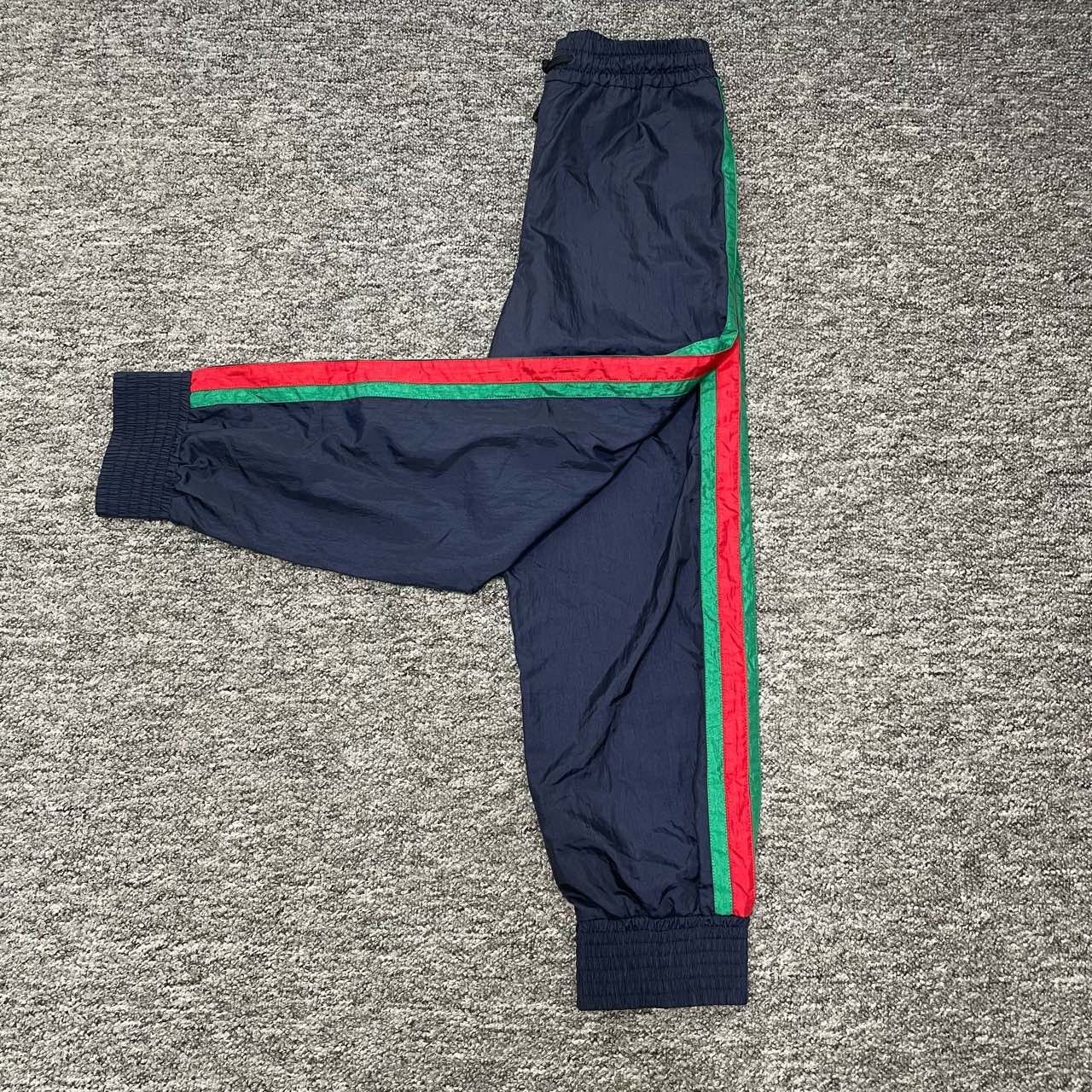 Gucci Gucci Red Green Stripe Blue Track Pants Size 22" - 3 Thumbnail