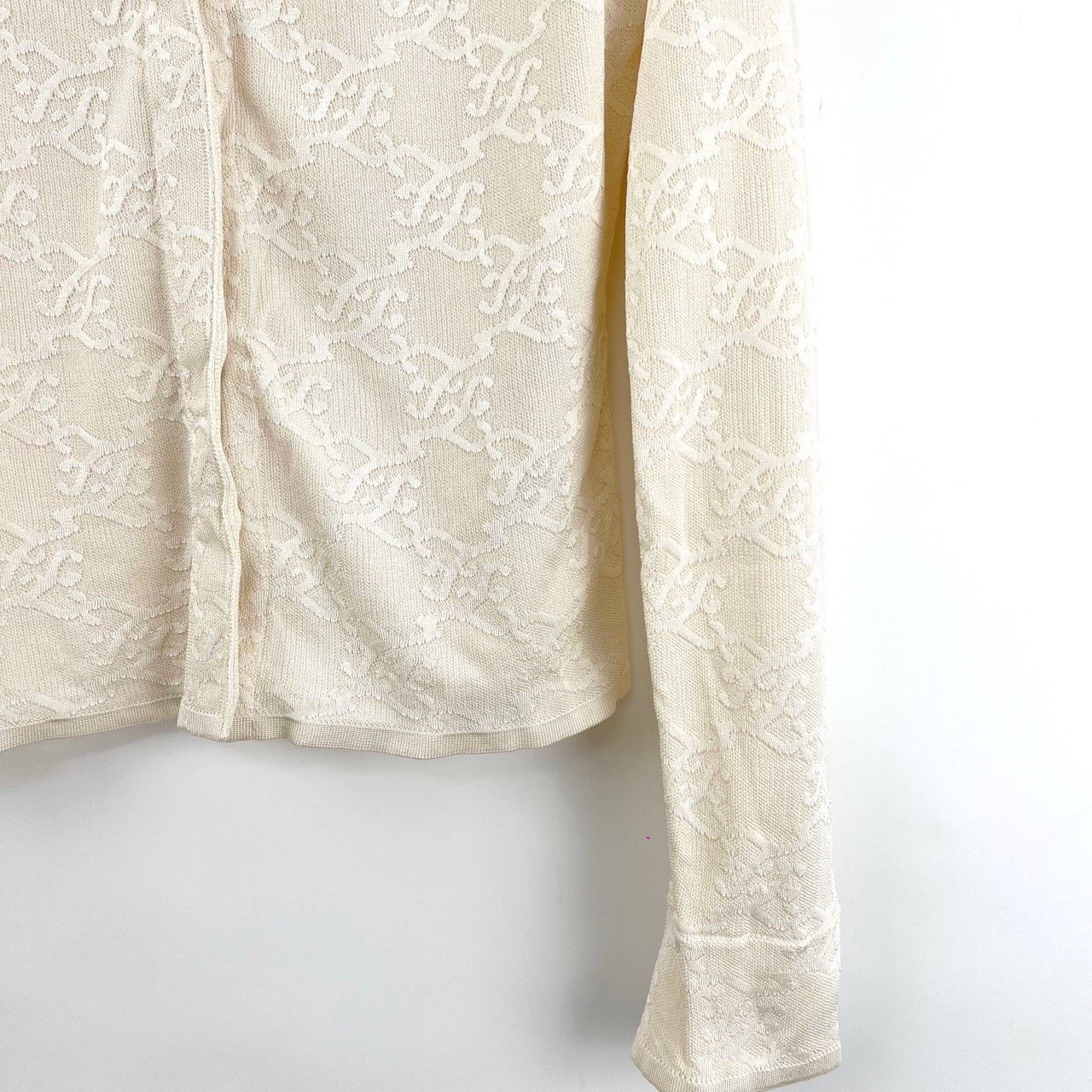 Fendi Fendi Beige Printed Knit Cardigan Size S / US 4 / IT 40 - 5 Thumbnail