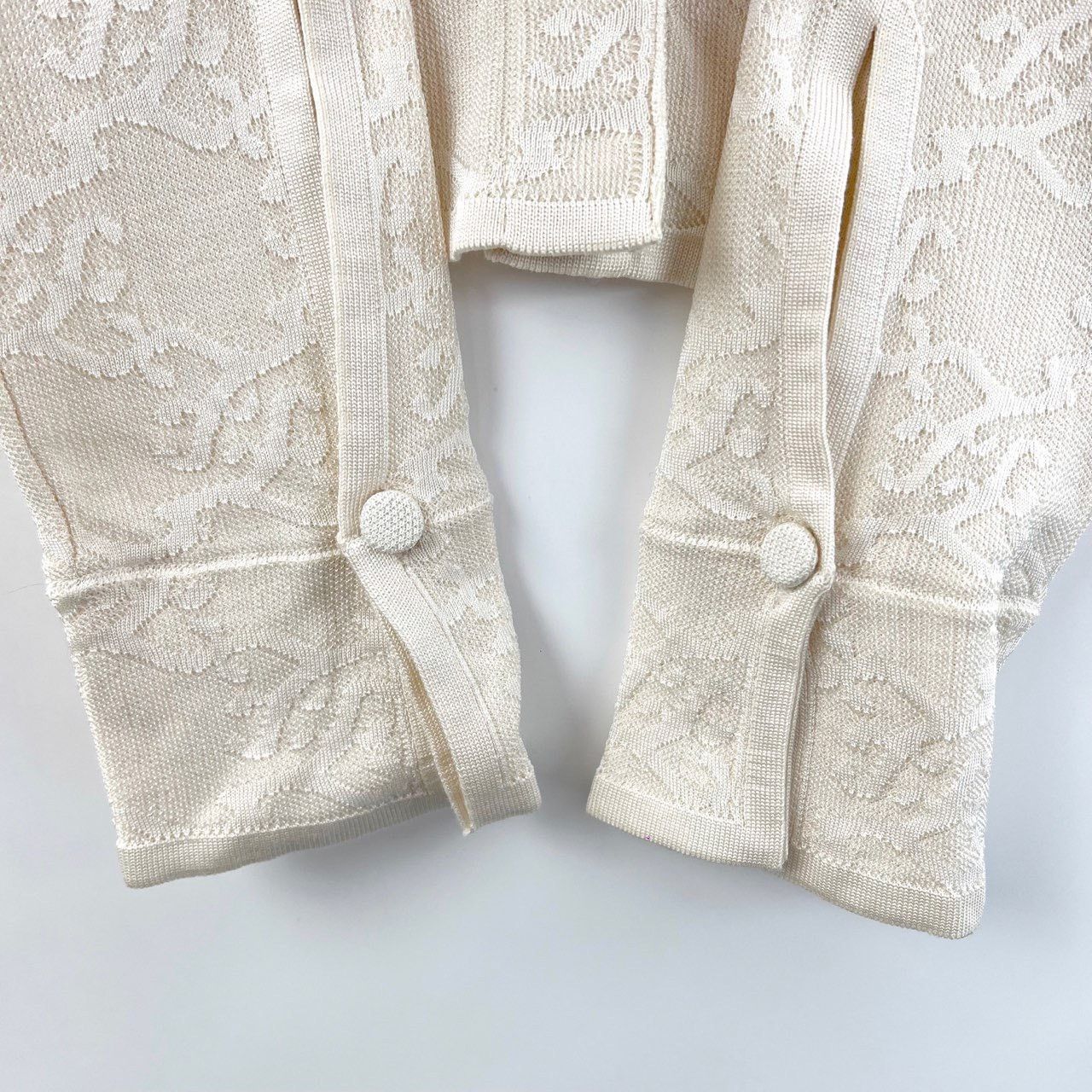 Fendi Fendi Beige Printed Knit Cardigan Size S / US 4 / IT 40 - 7 Thumbnail