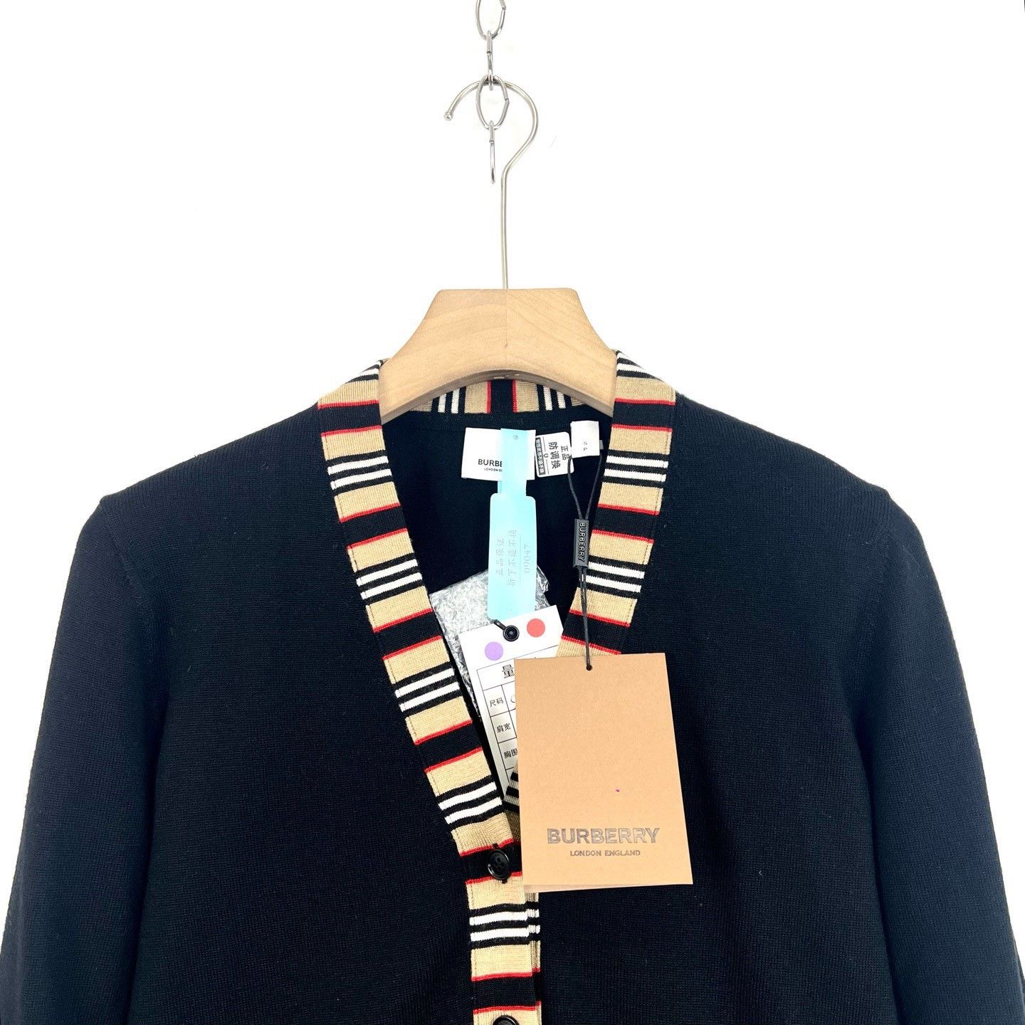Burberry Burberry Black Plaid Knitted Cardigan Size S / US 4 / IT 40 - 3 Thumbnail