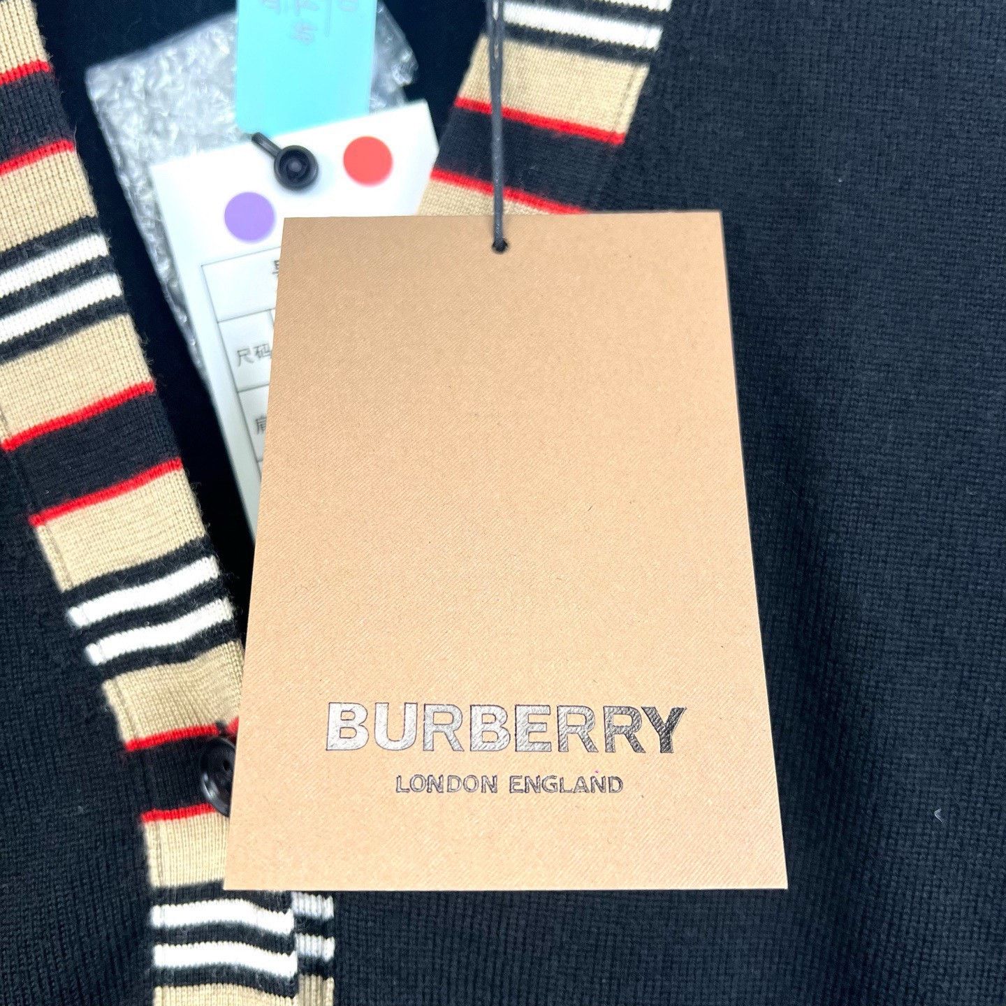 Burberry Burberry Black Plaid Knitted Cardigan Size S / US 4 / IT 40 - 4 Thumbnail